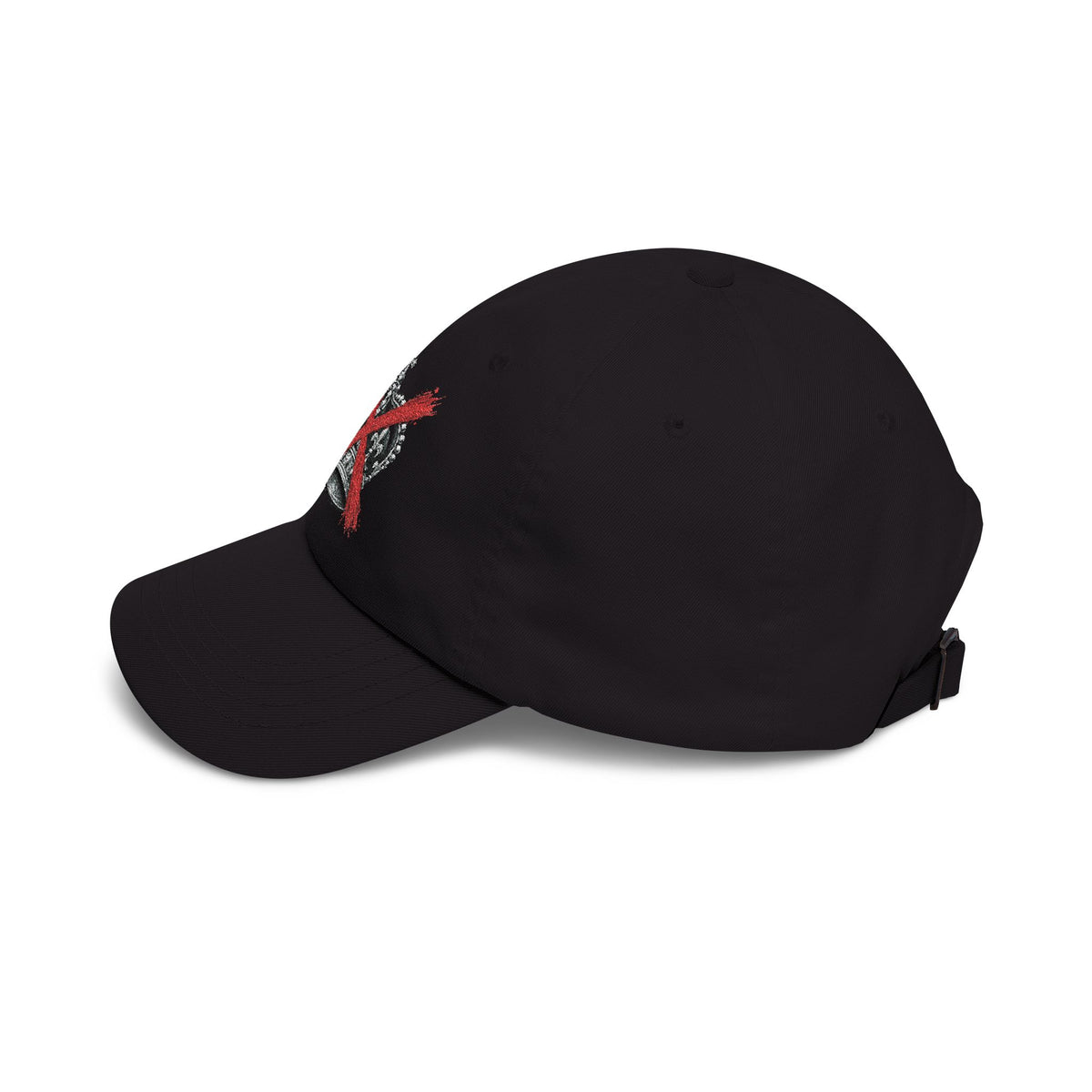Dad Cap – Crown with Red X Embroidered Baseball Hat