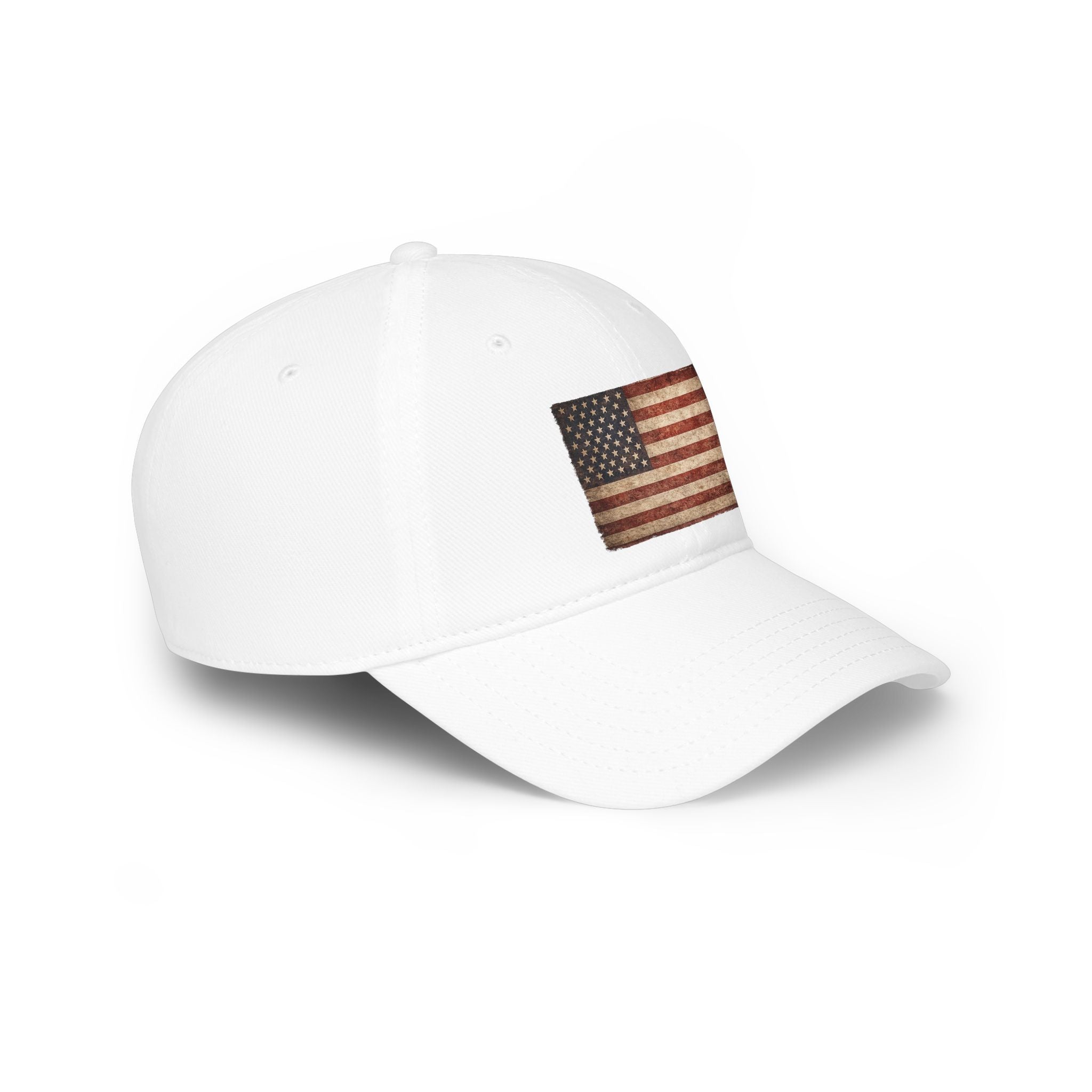 Vintage American Flag Low Profile Baseball Cap — Patriotic Hat