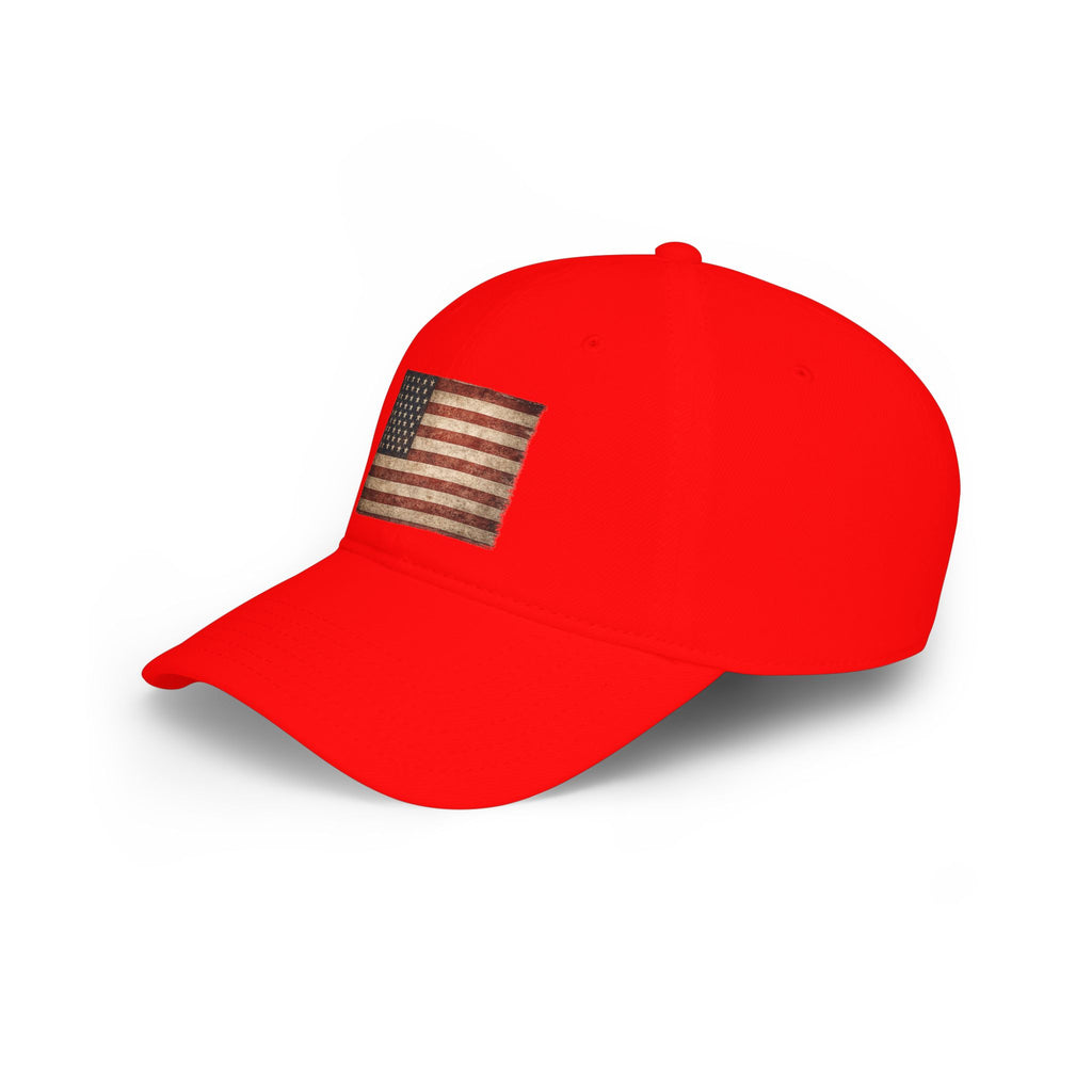 Vintage American Flag Low Profile Baseball Cap — Patriotic Hat