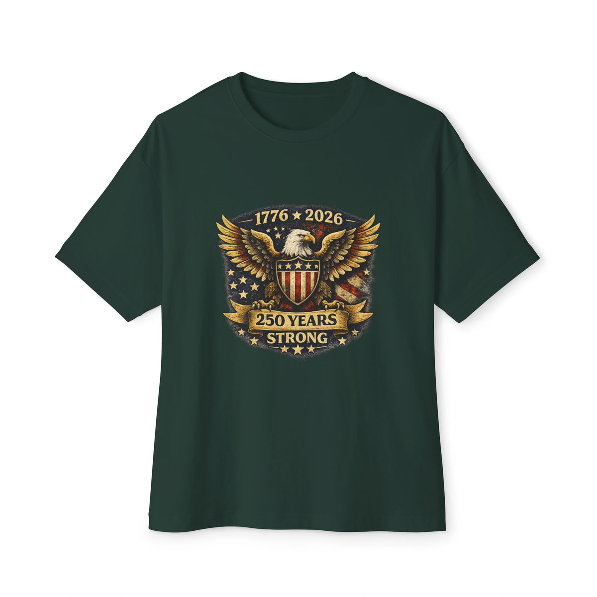 250 Years Strong Eagle Tee — 1776–2026 Patriotic T-Shirt