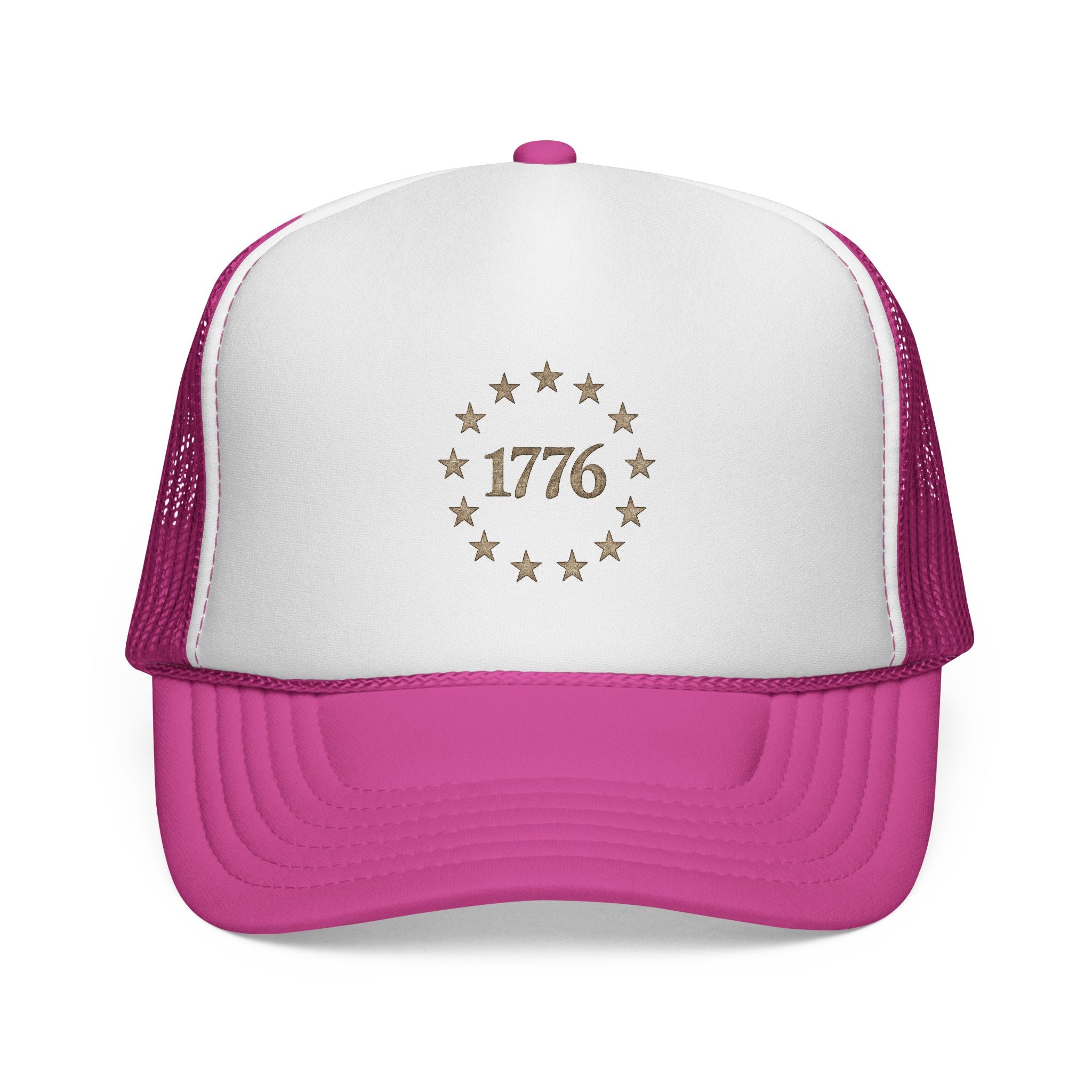 1776 Stars Trucker Hat — Vintage Patriotic Mesh Cap