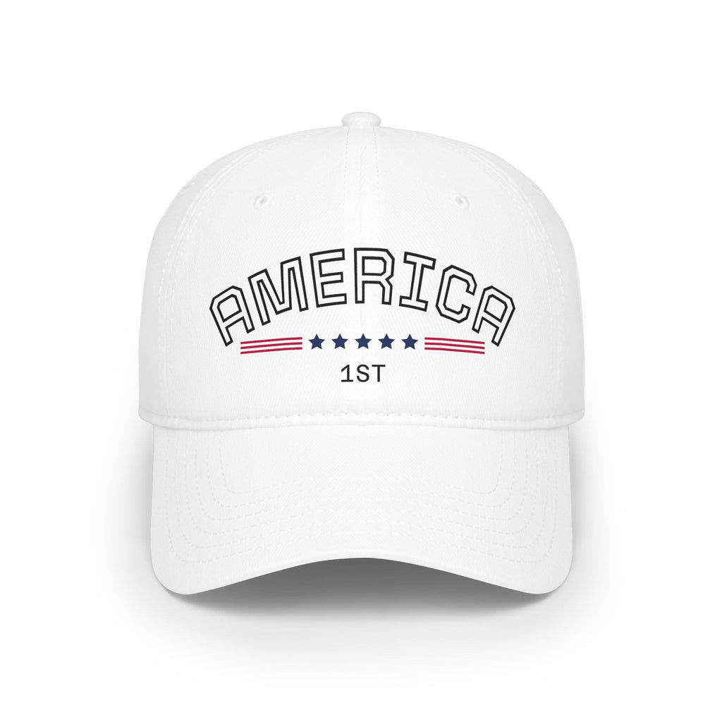 America 1st Baseball Cap — Patriotic Low Profile Hat
