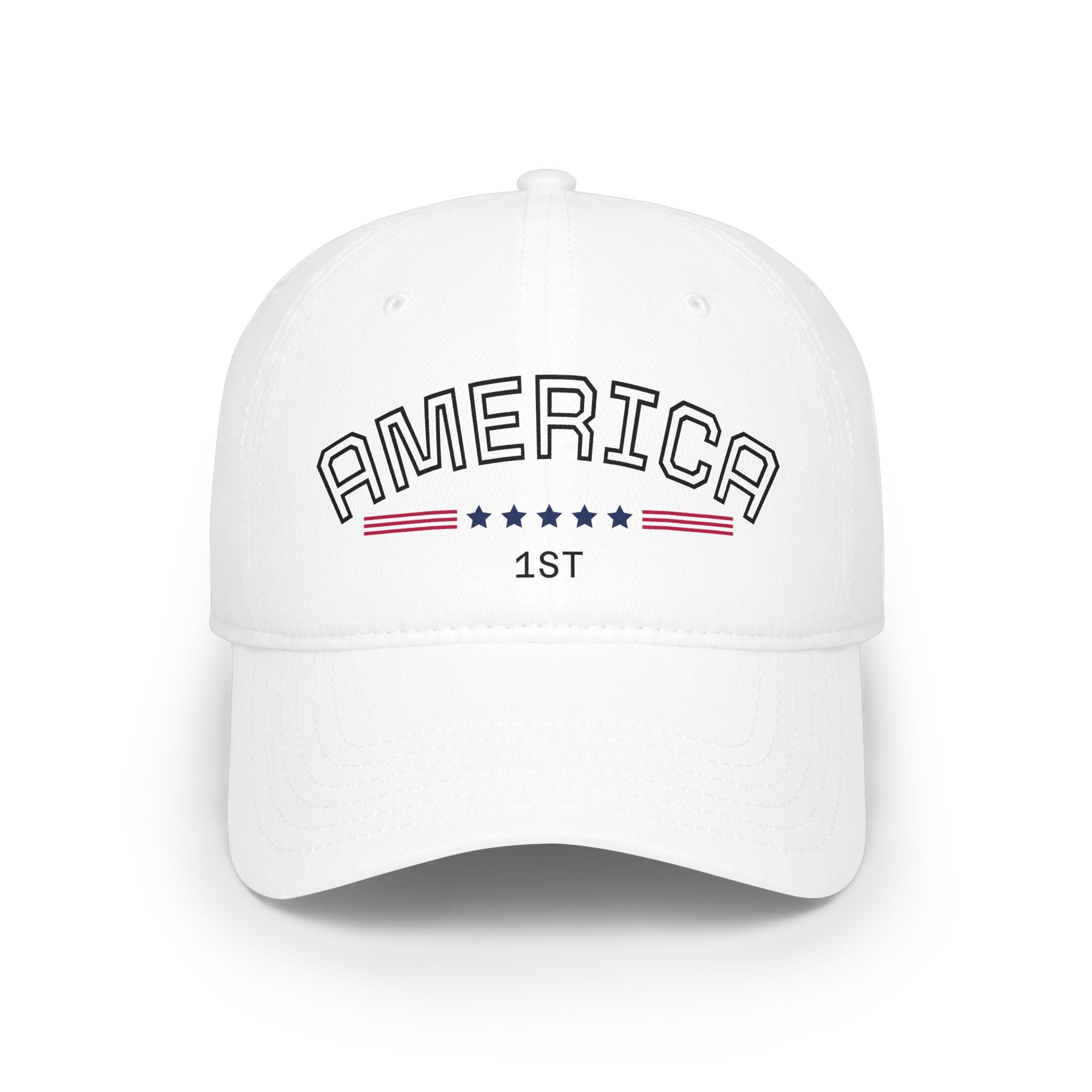 America 1st Baseball Cap — Patriotic Low Profile Hat
