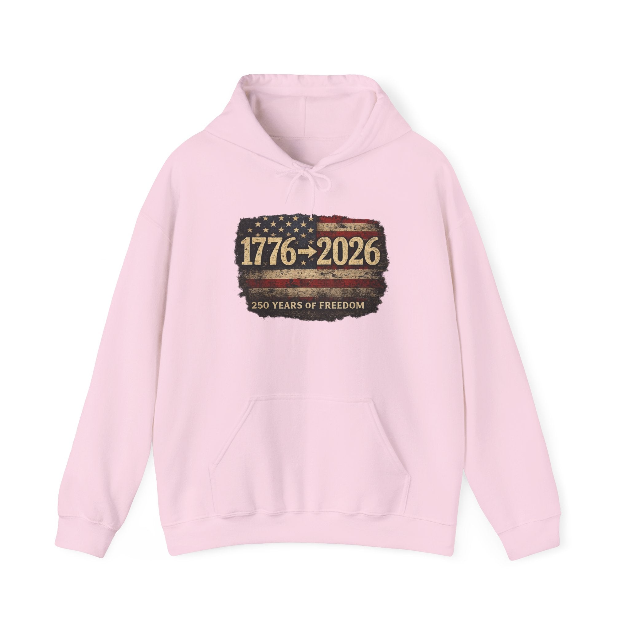 1776–2026 - 250 Years of Freedom Hoodie — Patriotic American Flag Anniversary Sweatshirt