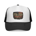 1776-2026 Trucker Cap — 250 Years of Freedom USA Flag Patch Hat