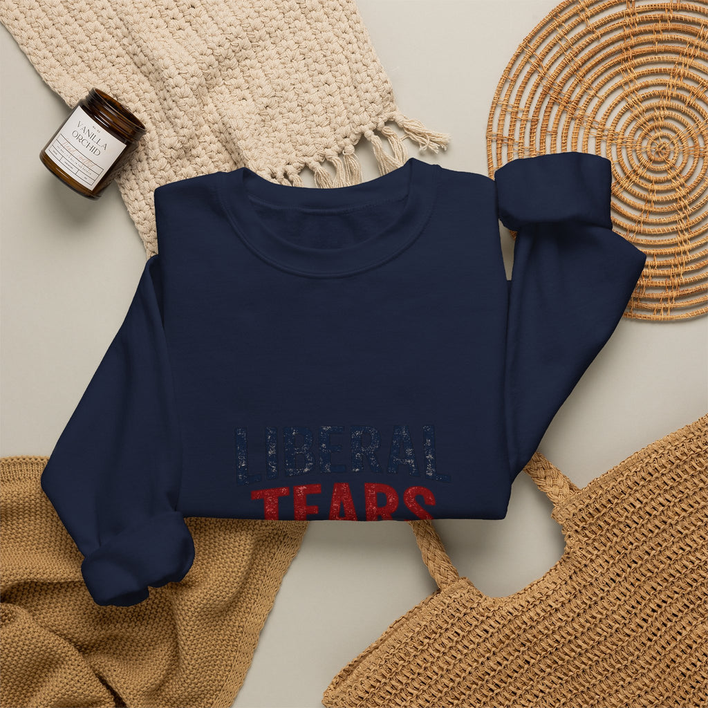 Crewneck Sweatshirt — "Liberal Tears" Patriotic Graphic
