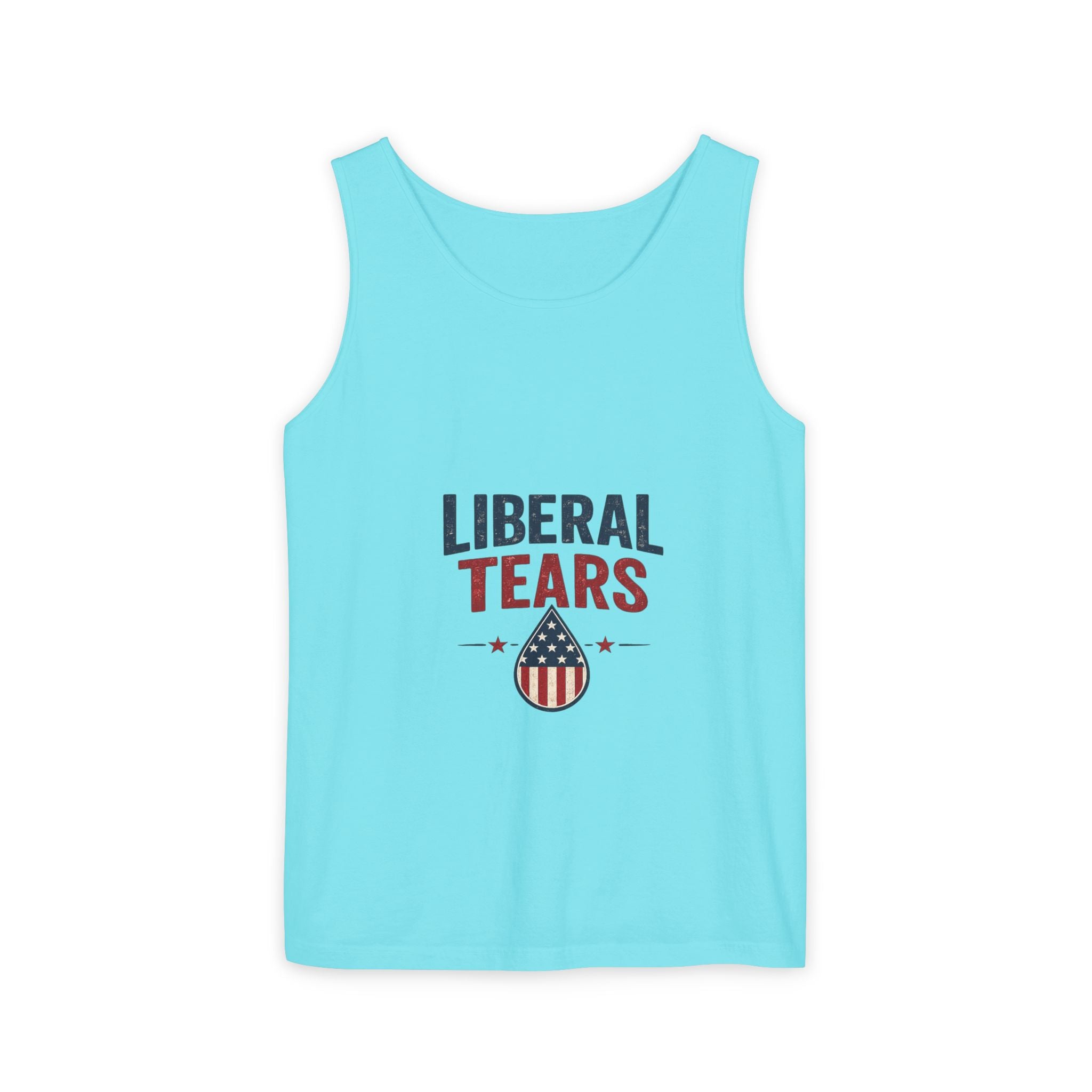 Political Tank Top — "Liberal Tears" Patriotic Drop Design