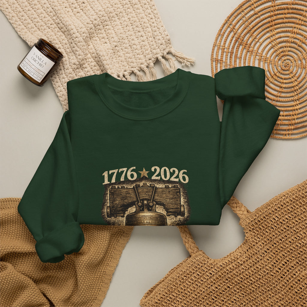 Liberty Bell 1776–2026 Crewneck Sweatshirt — Patriotic Independence Day Pullover