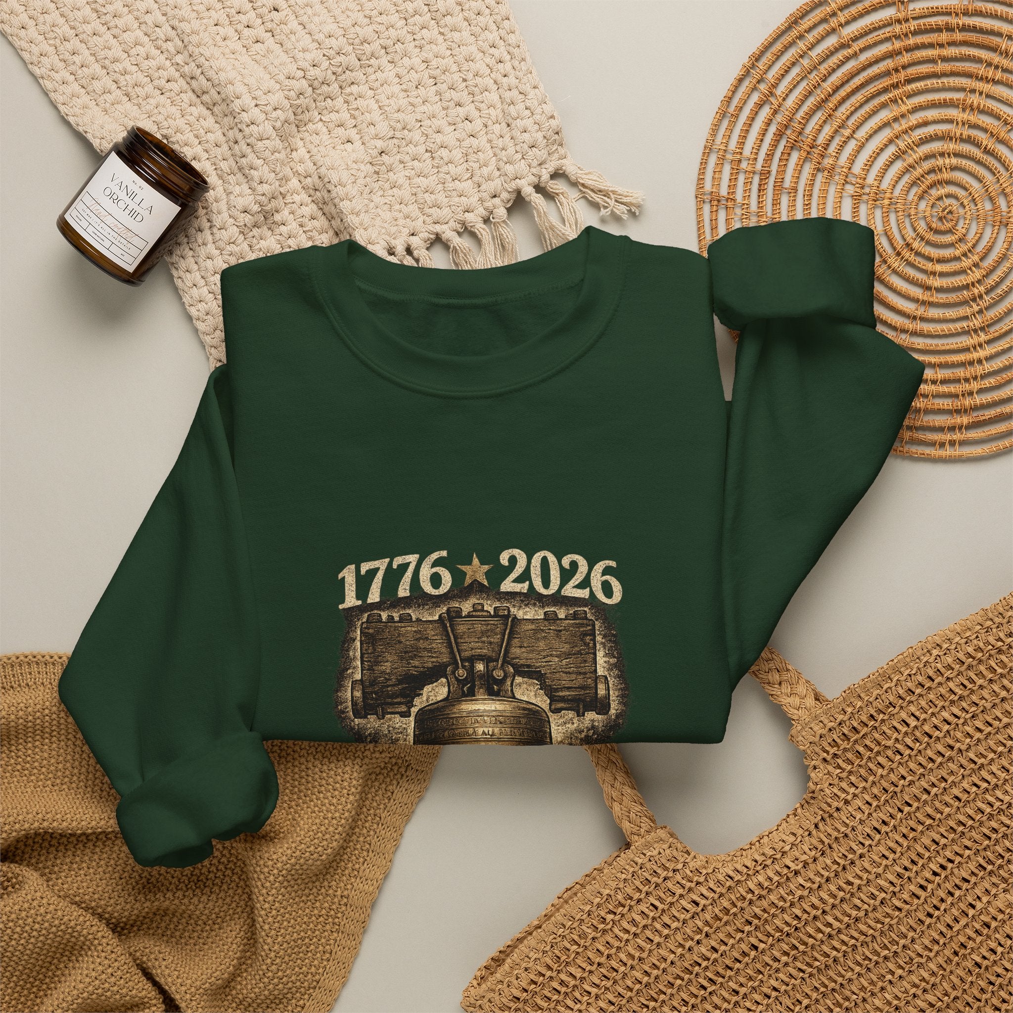 Liberty Bell 1776–2026 Crewneck Sweatshirt — Patriotic Independence Day Pullover