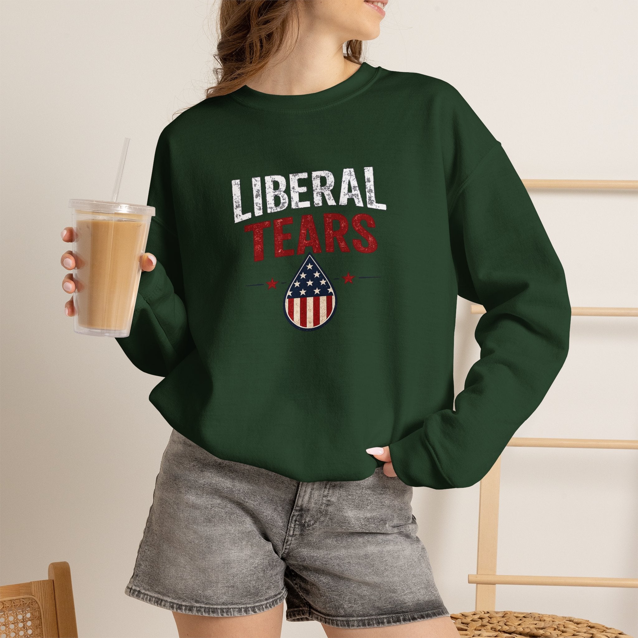 "Liberal Tears" Patriotic Crewneck Sweatshirt