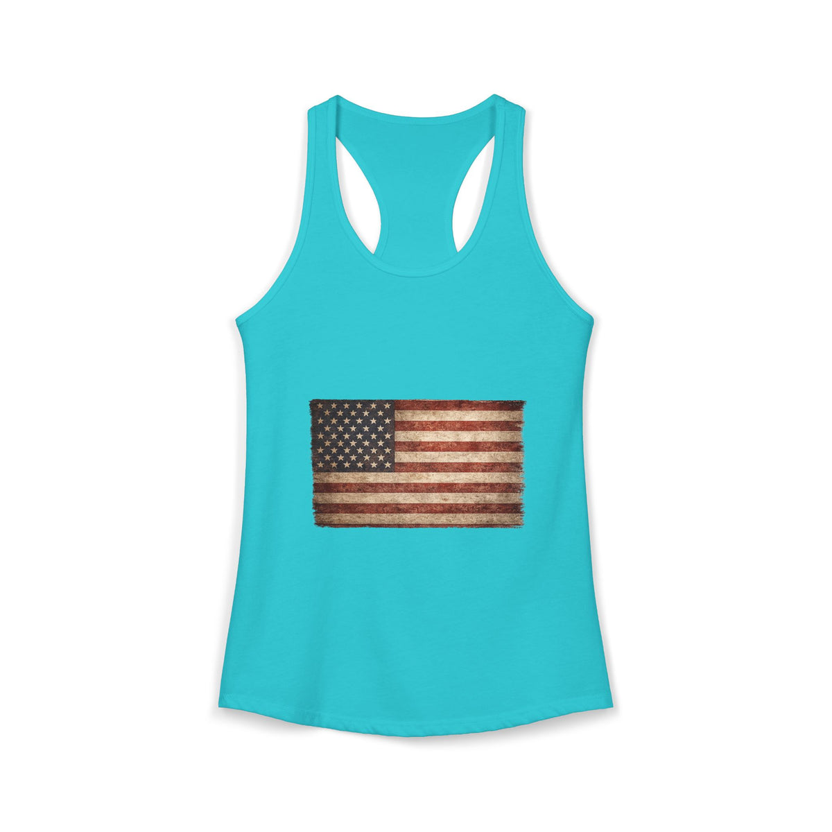 Vintage American Flag Women's Racerback Tank
