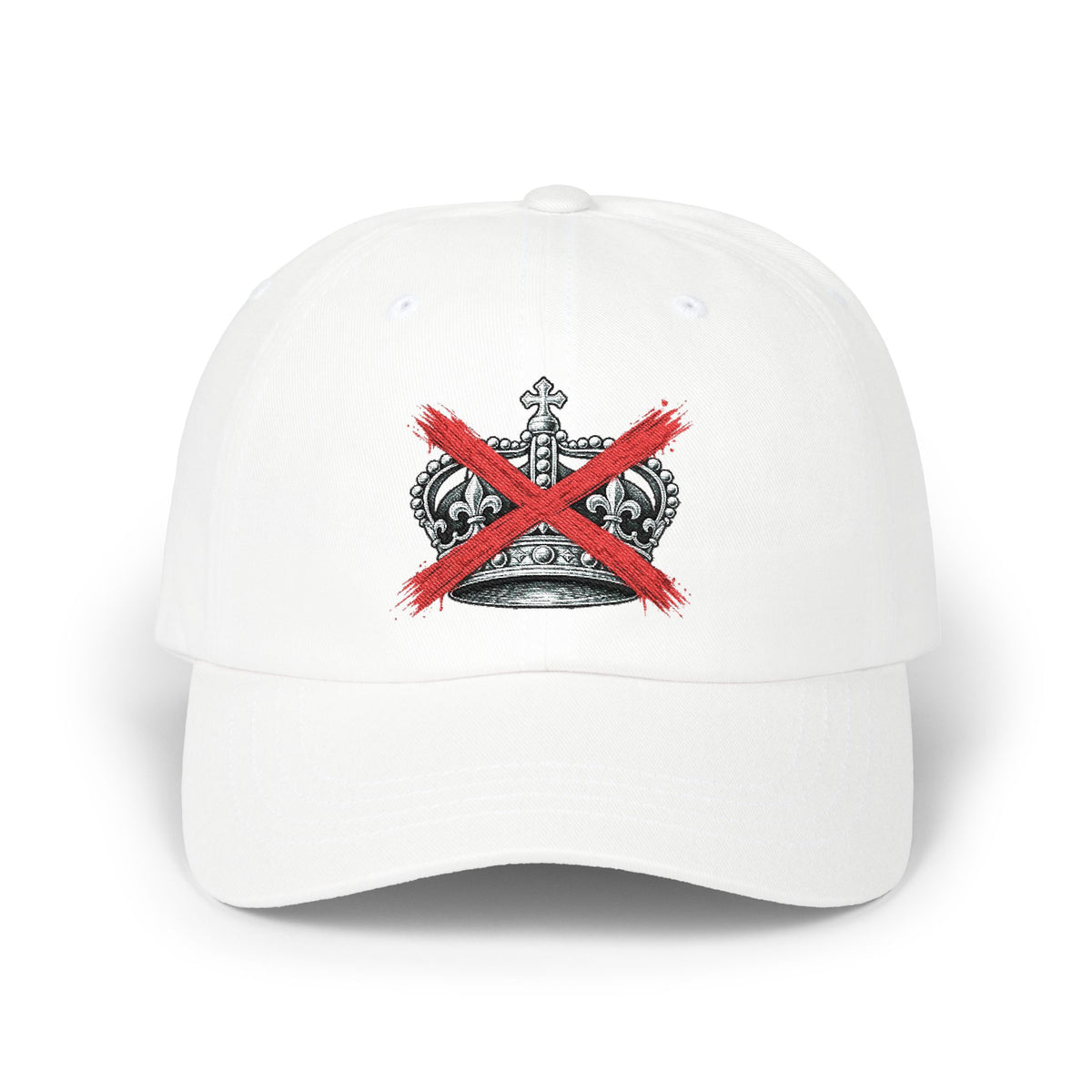 Dad Cap – Crown with Red X Embroidered Baseball Hat