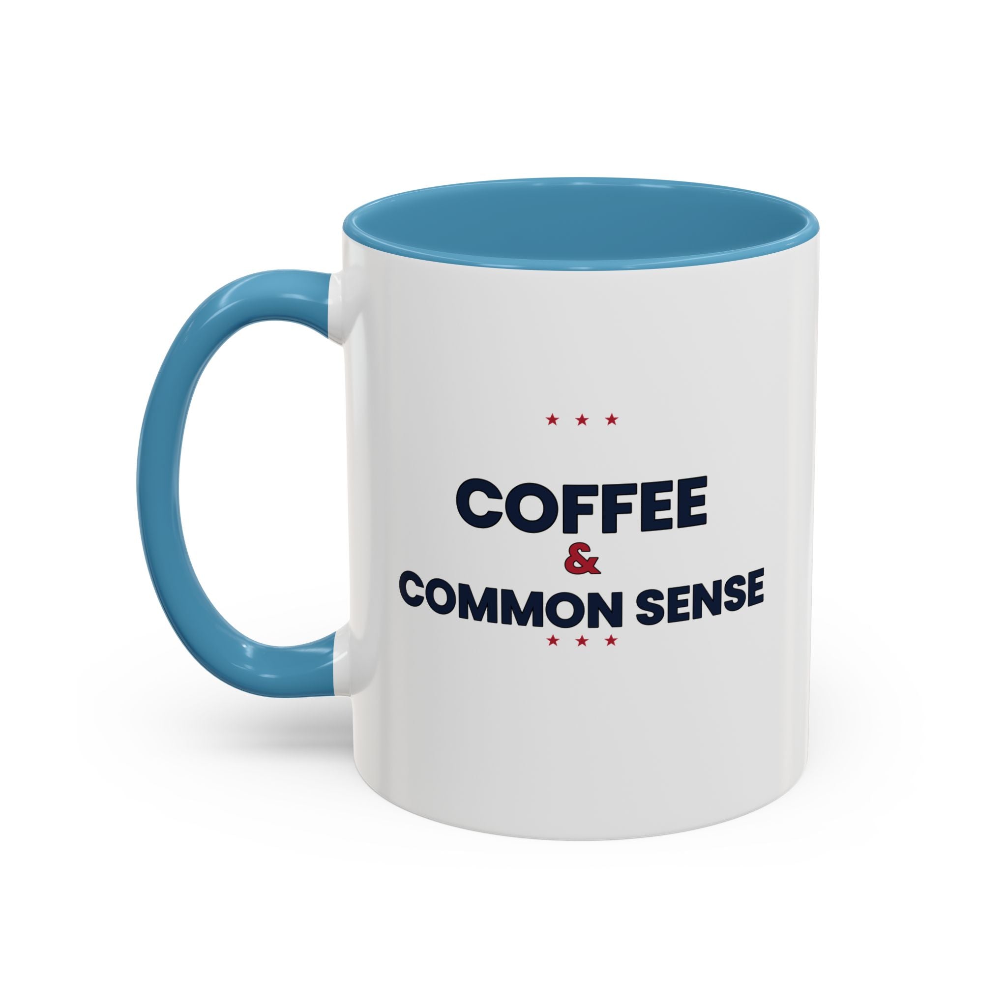 Coffee & Common Sense Accent Mug — 11/15oz Ceramic Coffee Mug