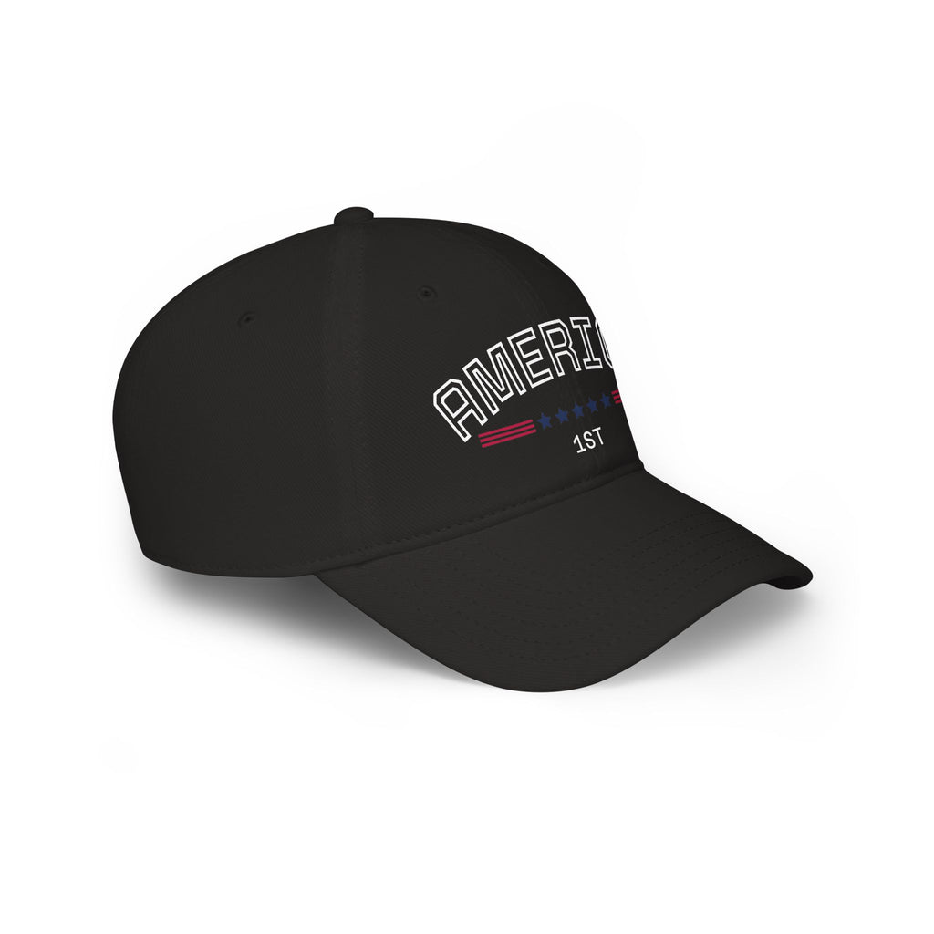 America 1st Baseball Cap — Patriotic Low Profile Hat