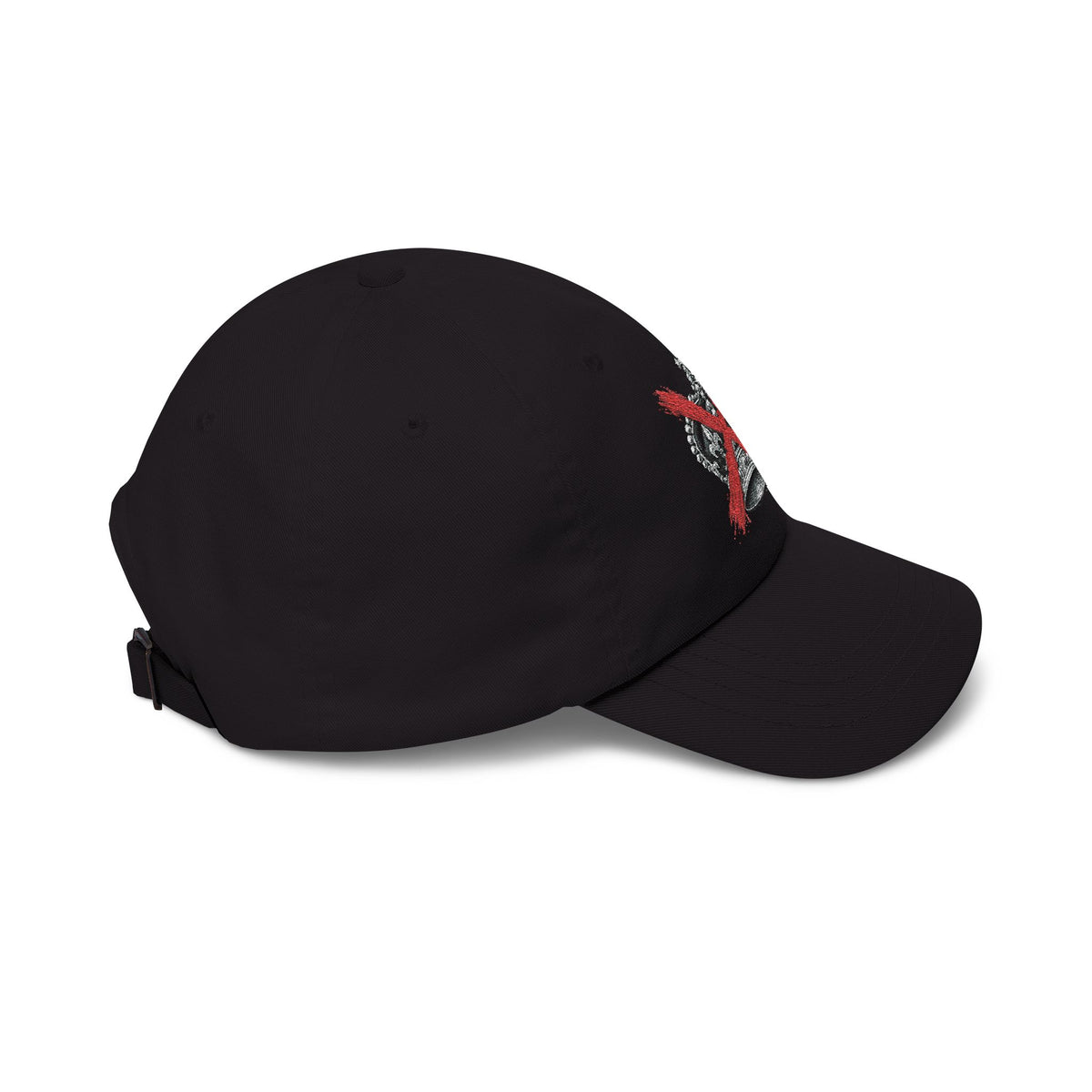 Dad Cap – Crown with Red X Embroidered Baseball Hat