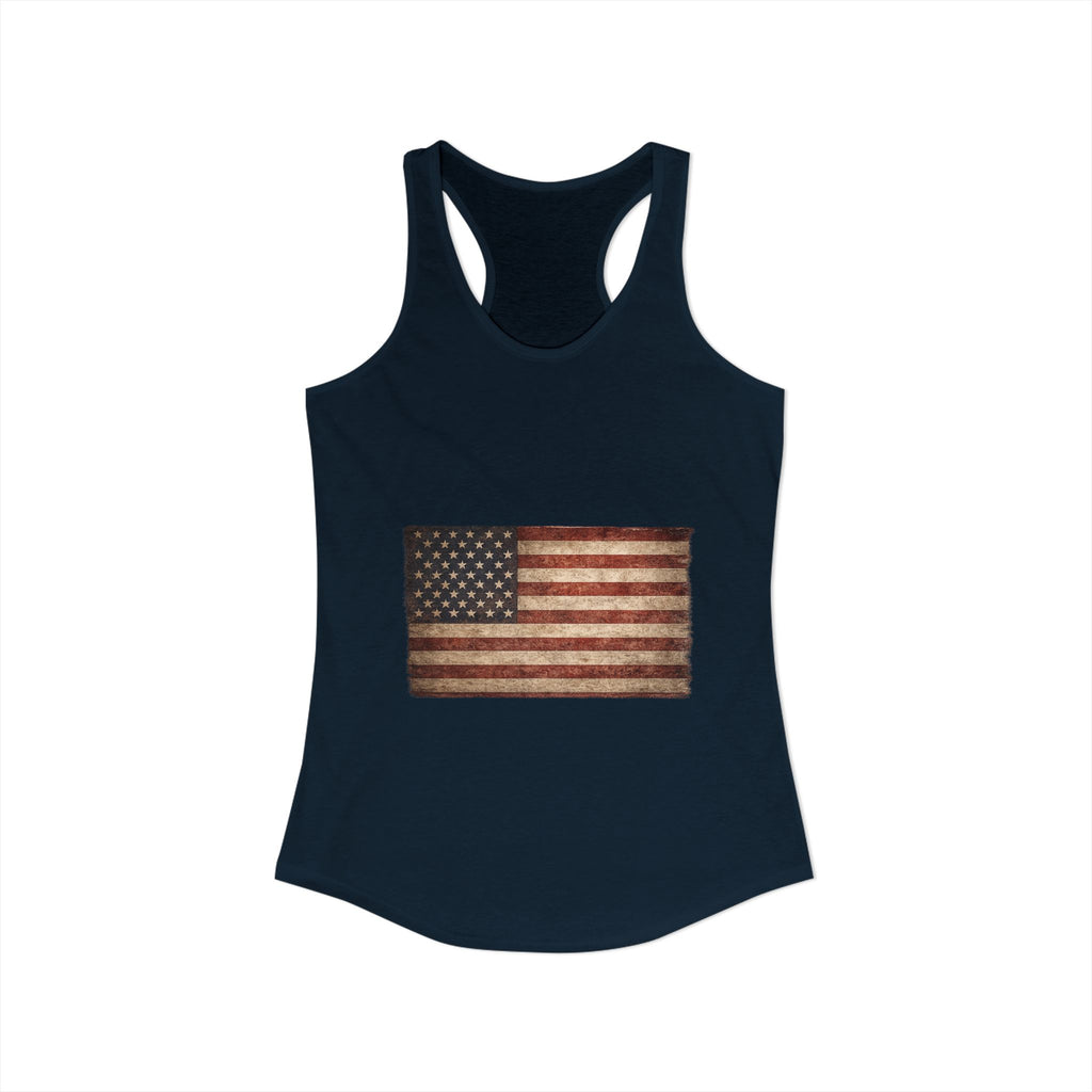 Vintage American Flag Women's Racerback Tank