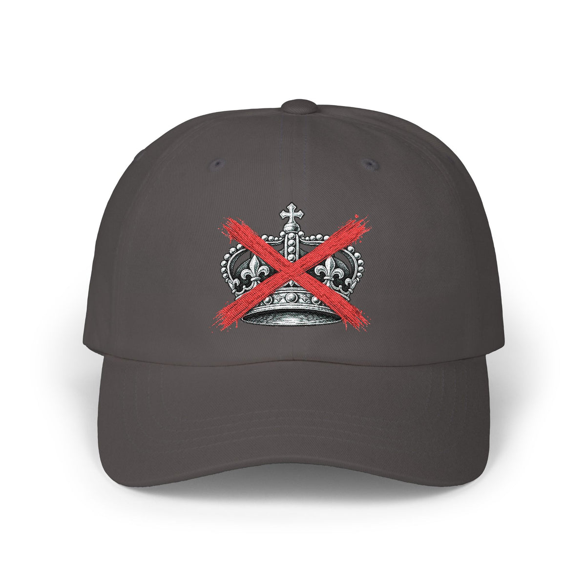 Dad Cap – Crown with Red X Embroidered Baseball Hat