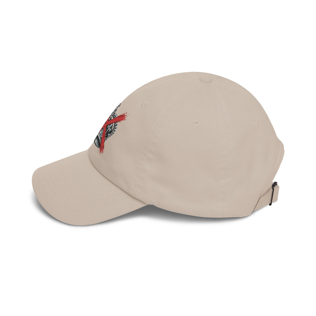 Dad Cap – Crown with Red X Embroidered Baseball Hat