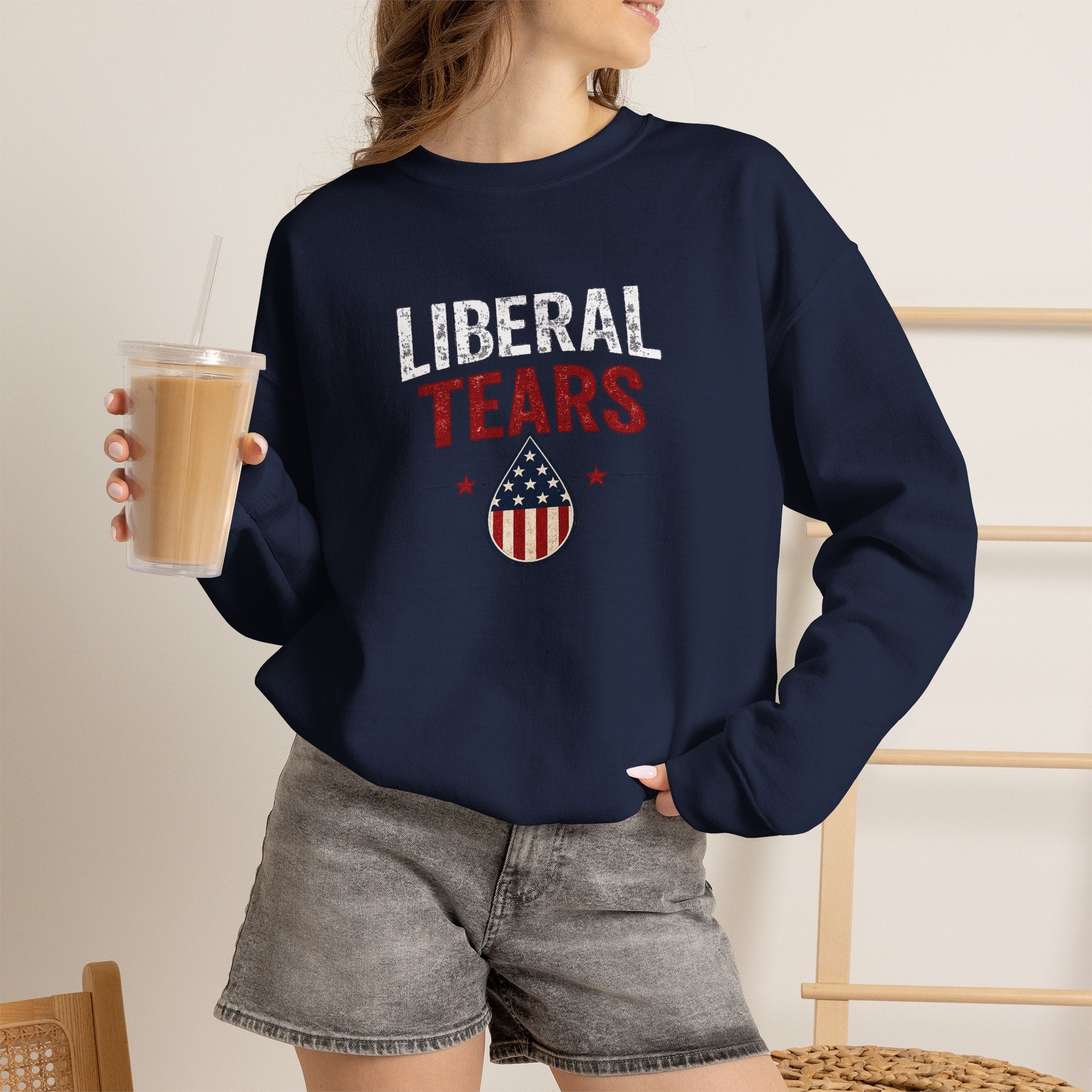 "Liberal Tears" Patriotic Crewneck Sweatshirt