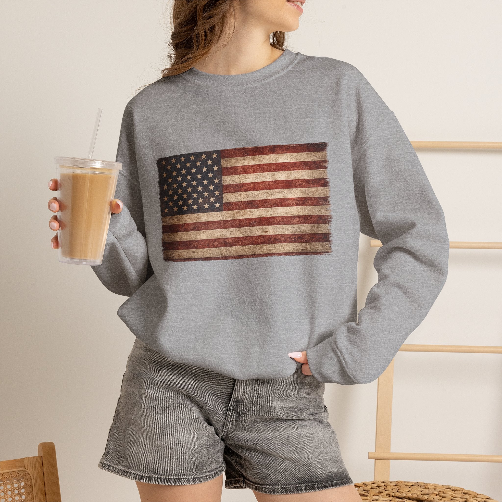 Vintage American Flag Sweatshirt