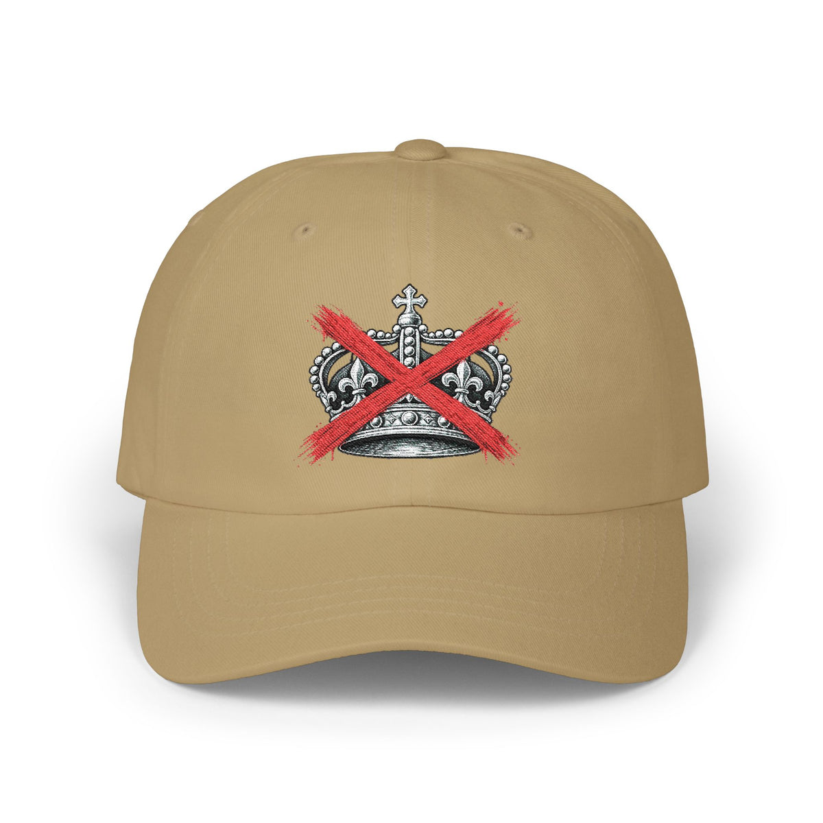 Dad Cap – Crown with Red X Embroidered Baseball Hat