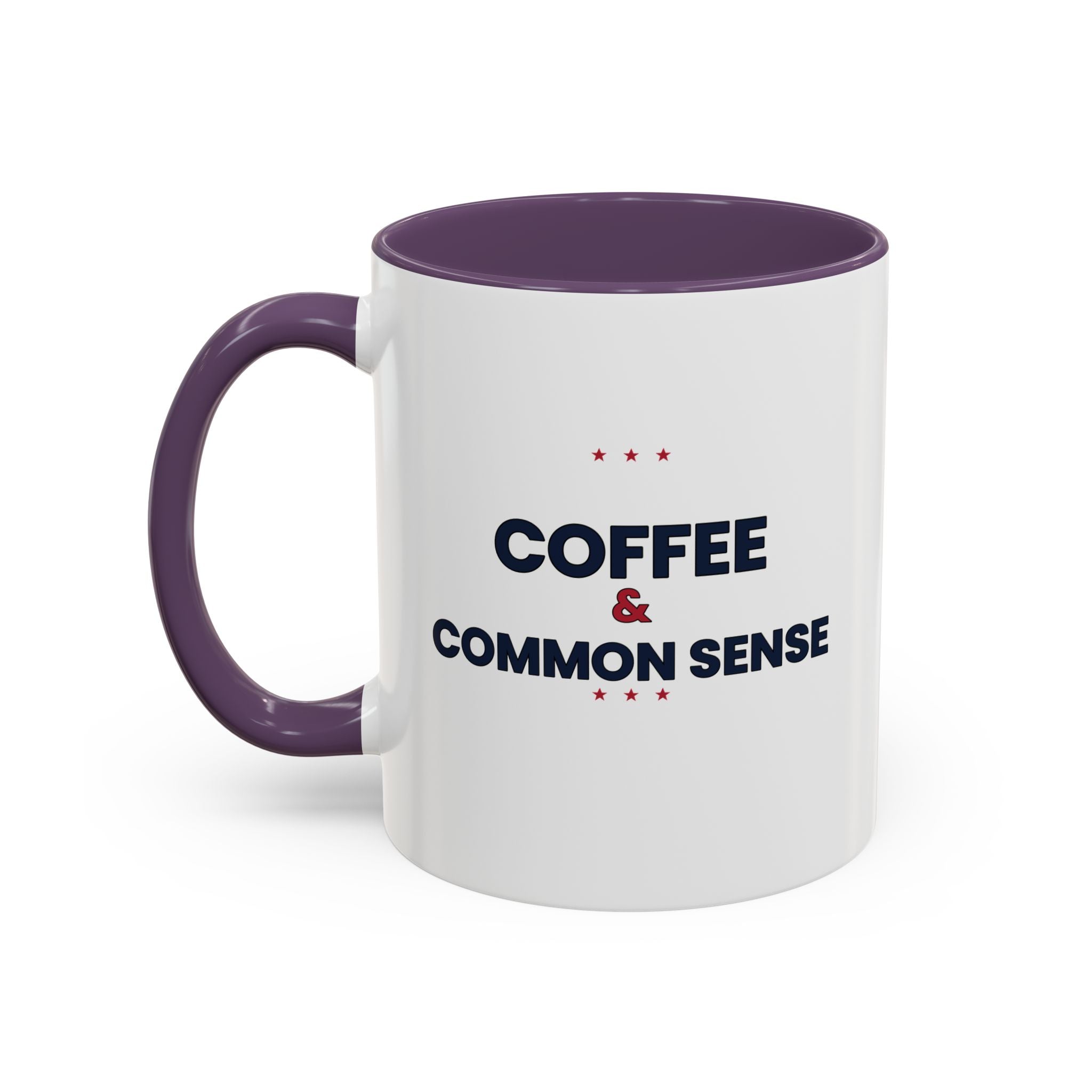Coffee & Common Sense Accent Mug — 11/15oz Ceramic Coffee Mug