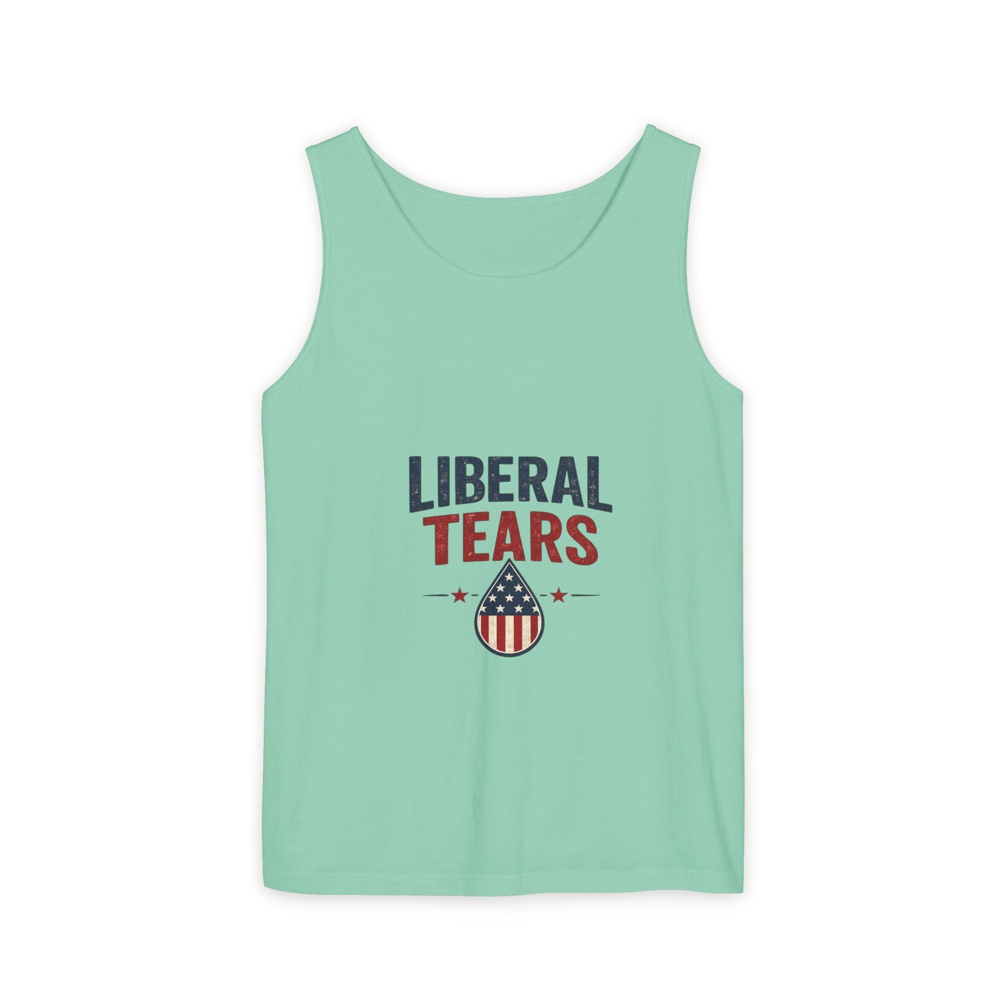 Political Tank Top — "Liberal Tears" Patriotic Drop Design