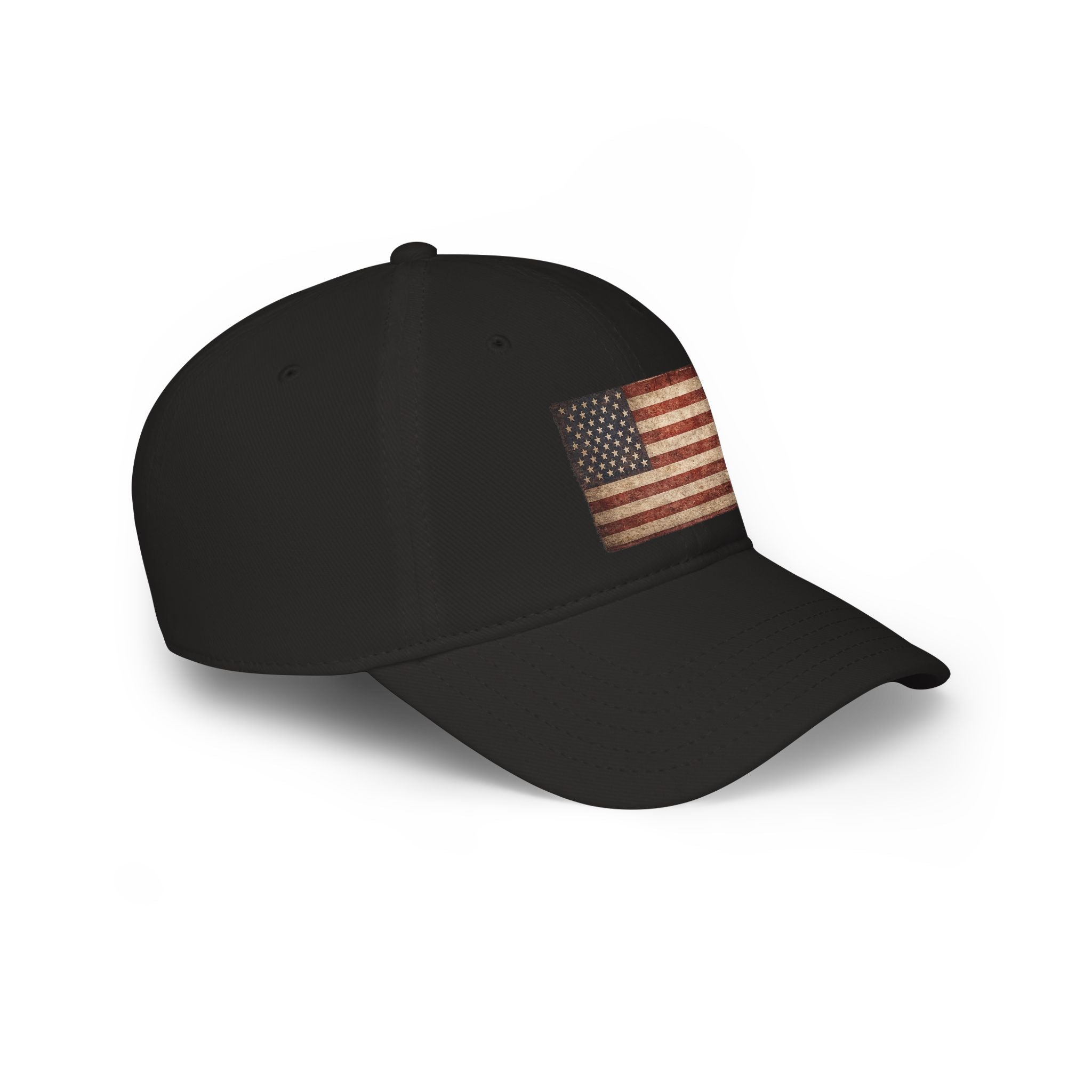 Vintage American Flag Low Profile Baseball Cap — Patriotic Hat