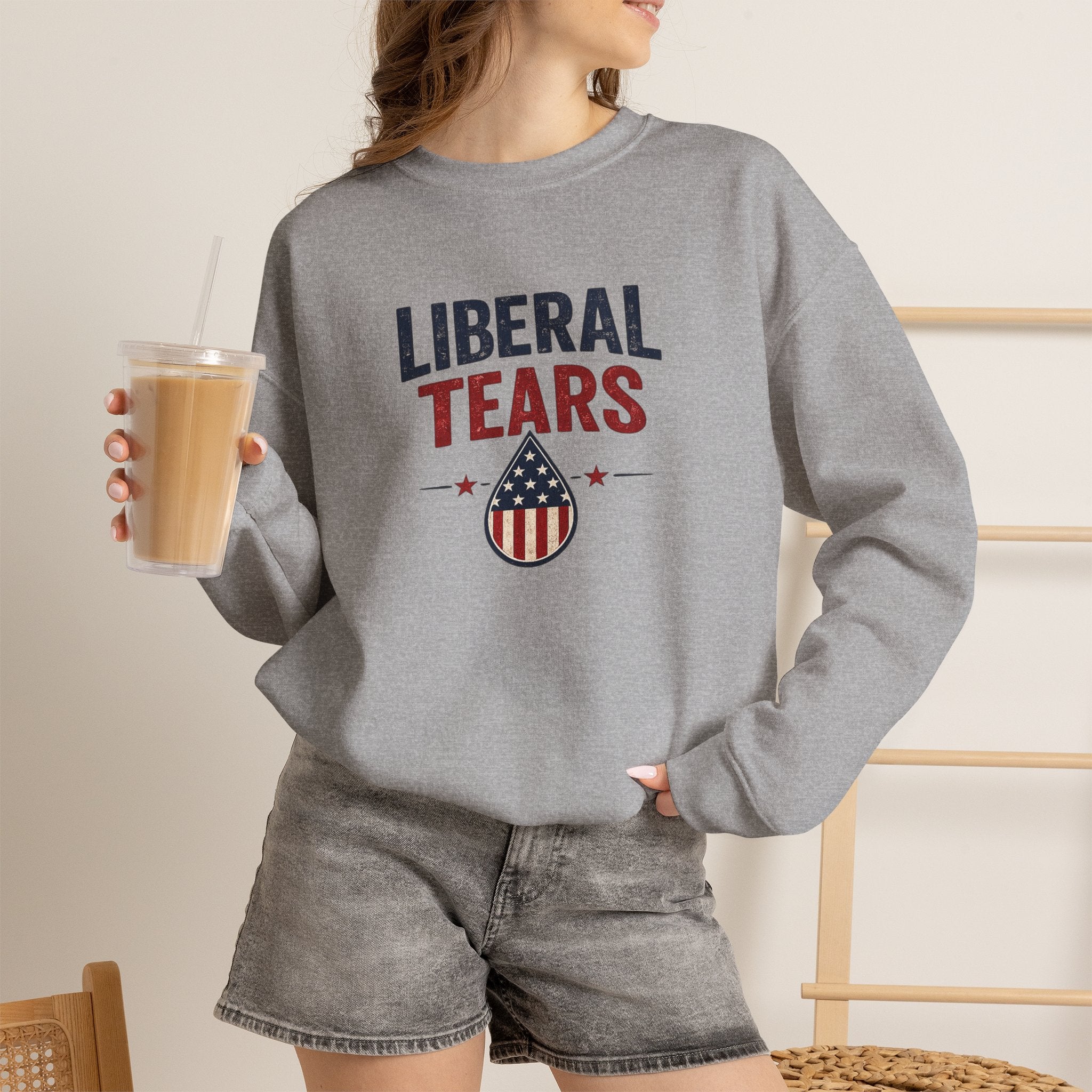 "Liberal Tears" Patriotic Crewneck Sweatshirt