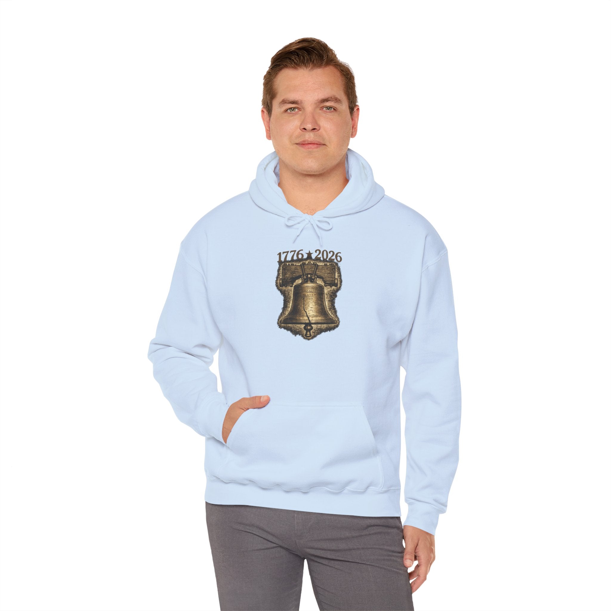 Liberty Bell Hoodie — 1776–2026 Graphic Hooded Sweatshirt