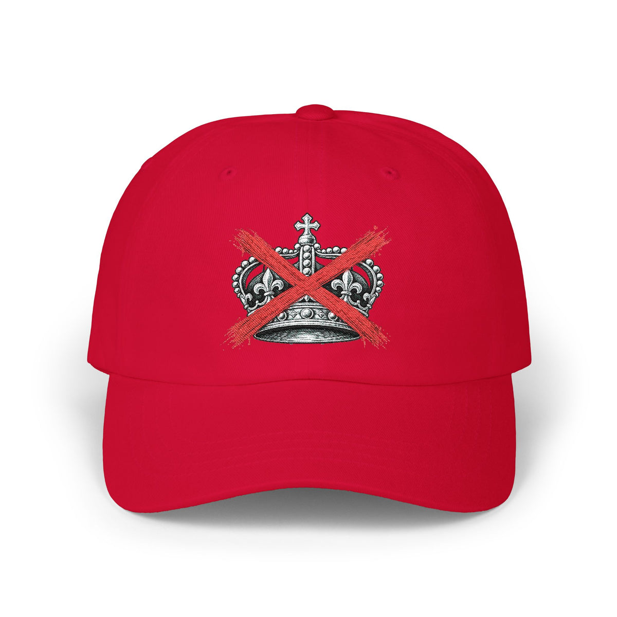 Dad Cap – Crown with Red X Embroidered Baseball Hat