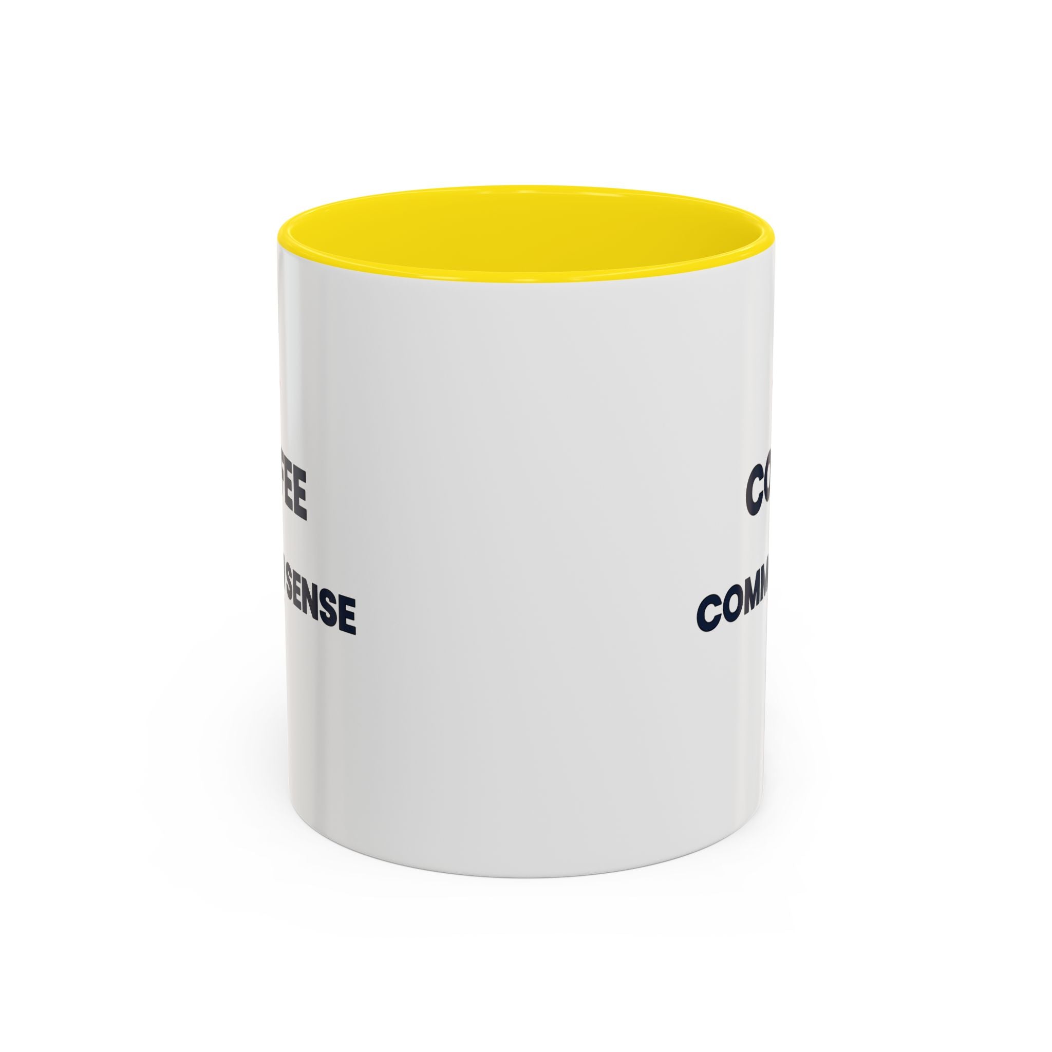 Coffee & Common Sense Accent Mug — 11/15oz Ceramic Coffee Mug