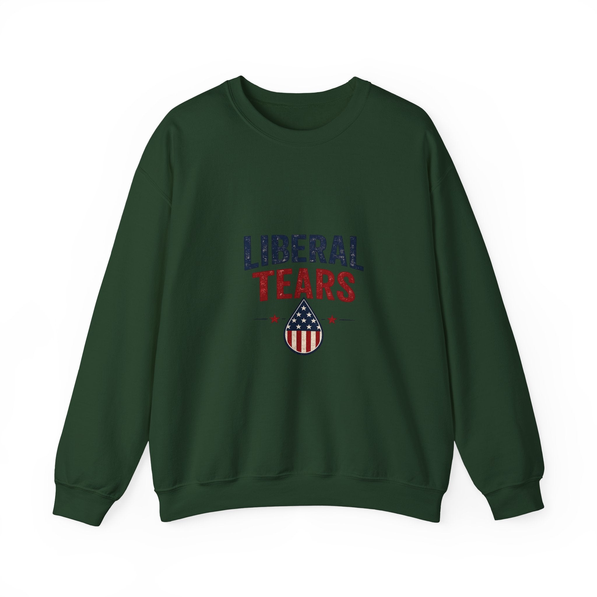 Crewneck Sweatshirt — "Liberal Tears" Patriotic Graphic
