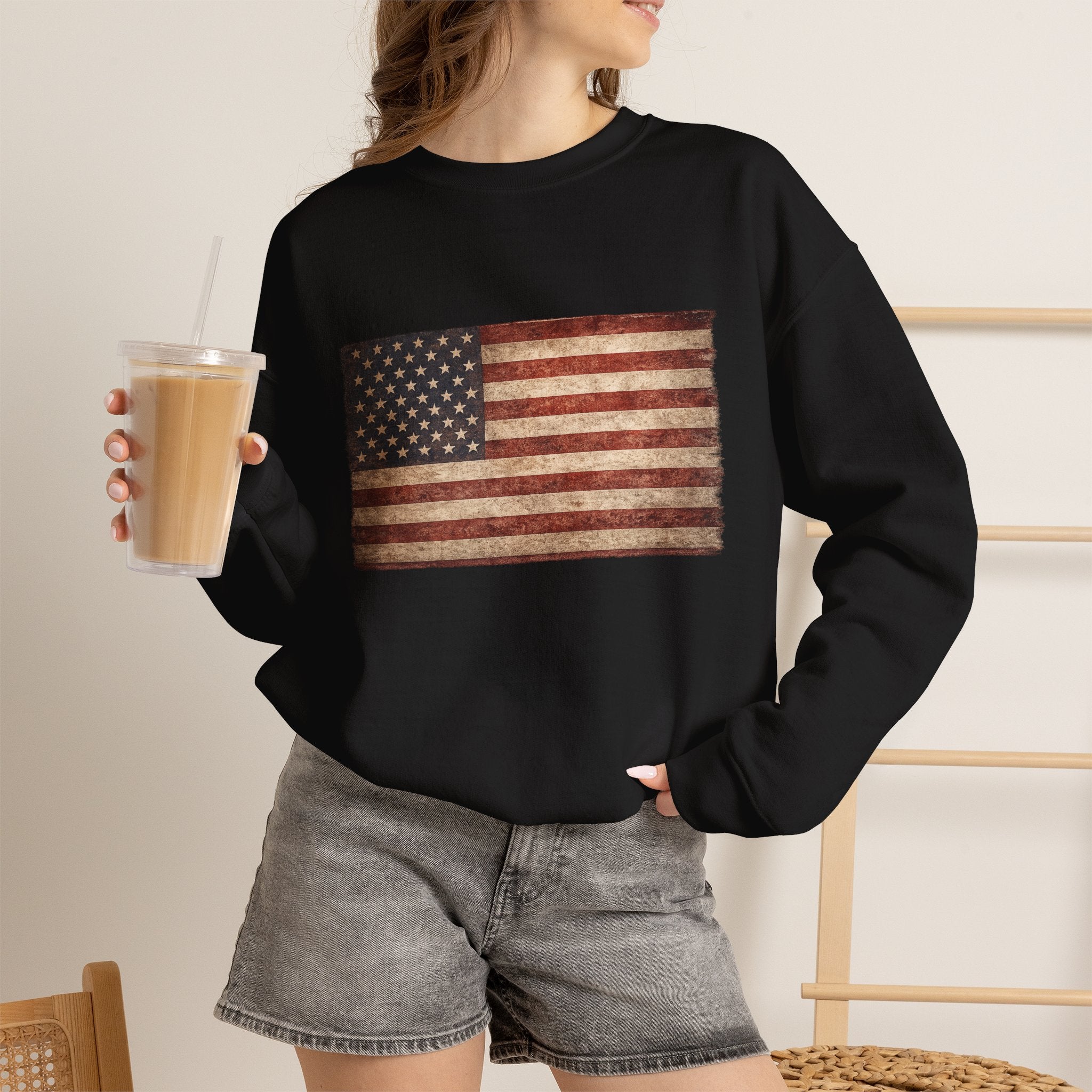 Vintage American Flag Sweatshirt