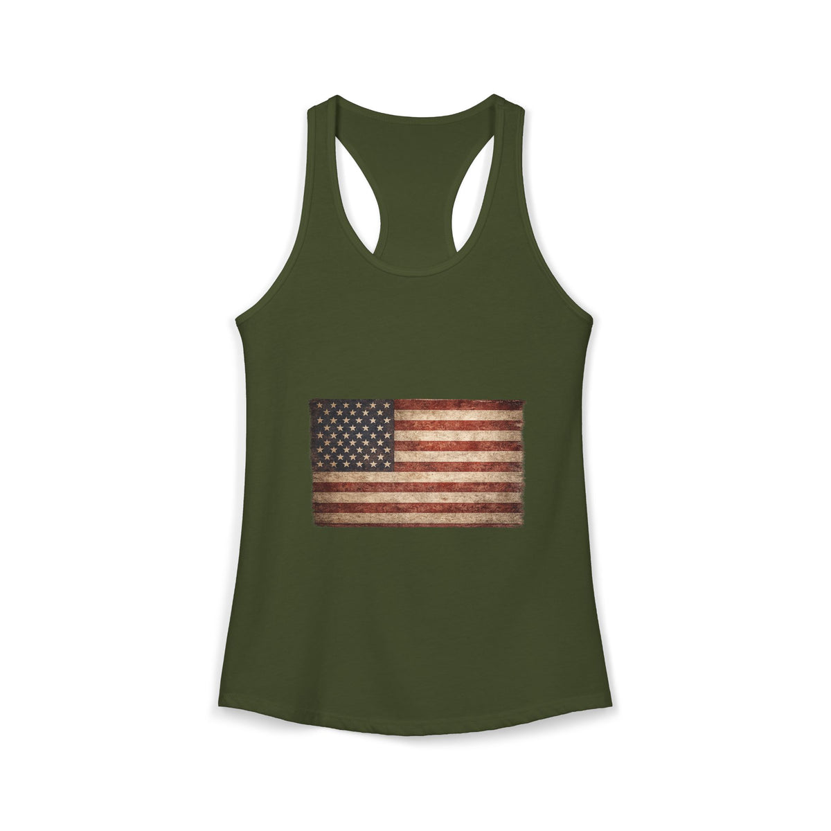 Vintage American Flag Women's Racerback Tank