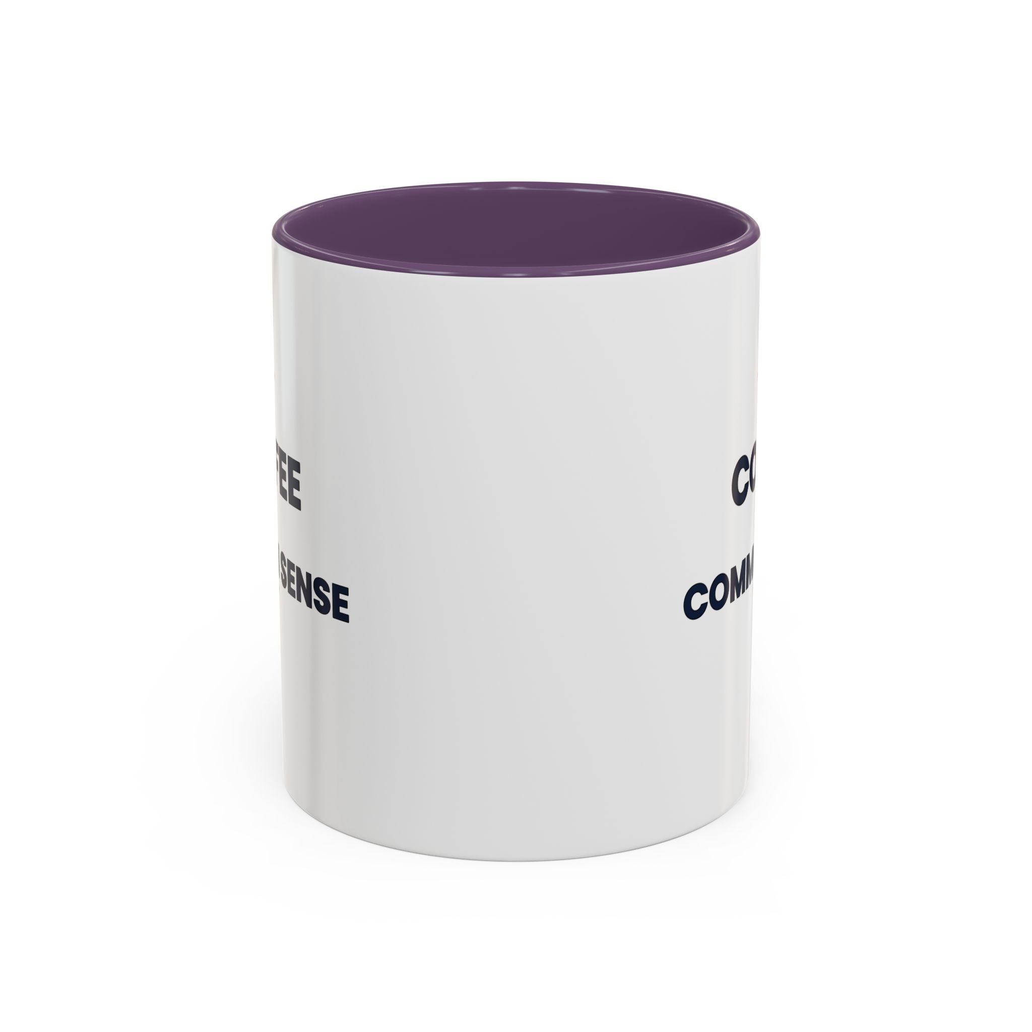 Coffee & Common Sense Accent Mug — 11/15oz Ceramic Coffee Mug