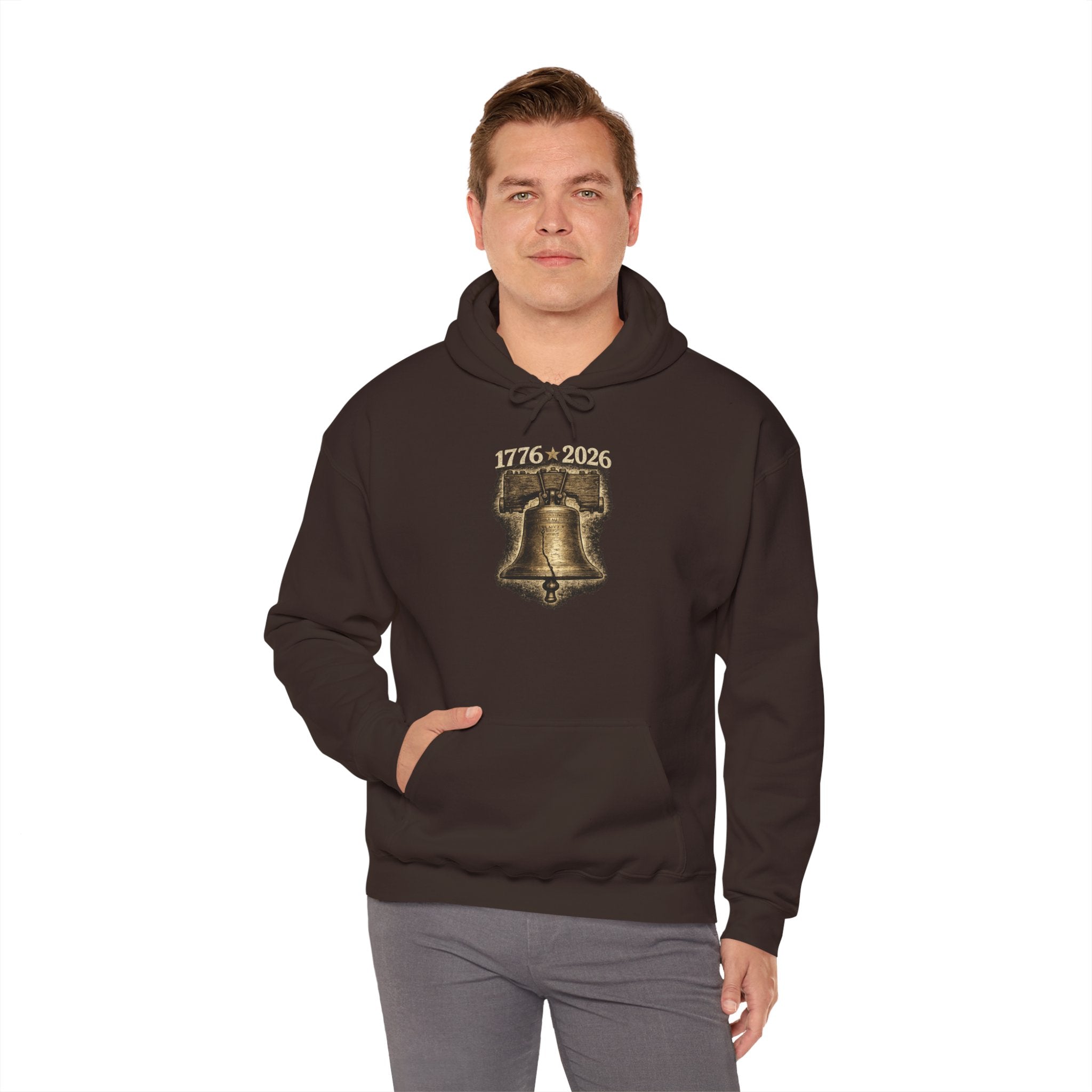 Liberty Bell Hoodie — 1776–2026 Graphic Hooded Sweatshirt