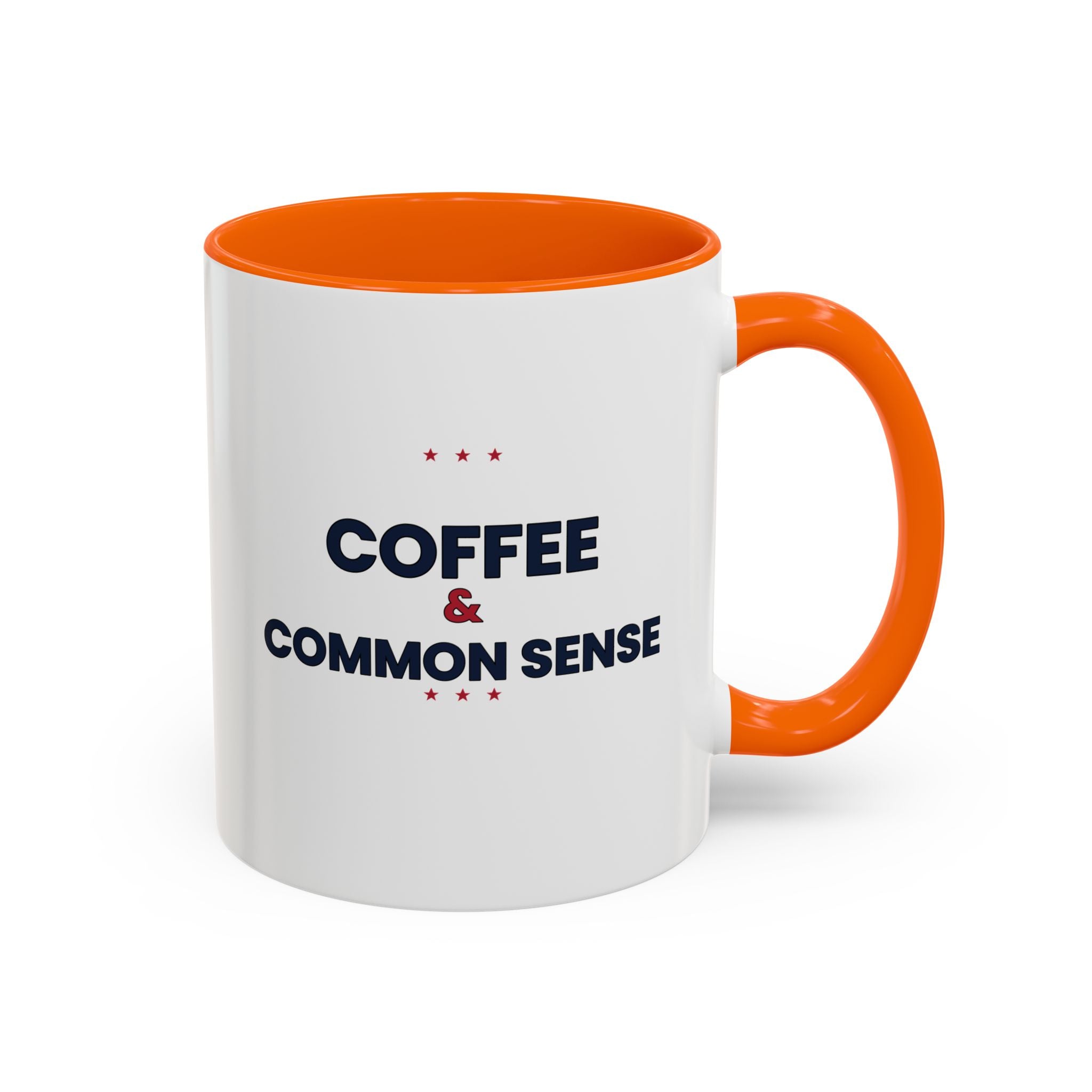Coffee & Common Sense Accent Mug — 11/15oz Ceramic Coffee Mug