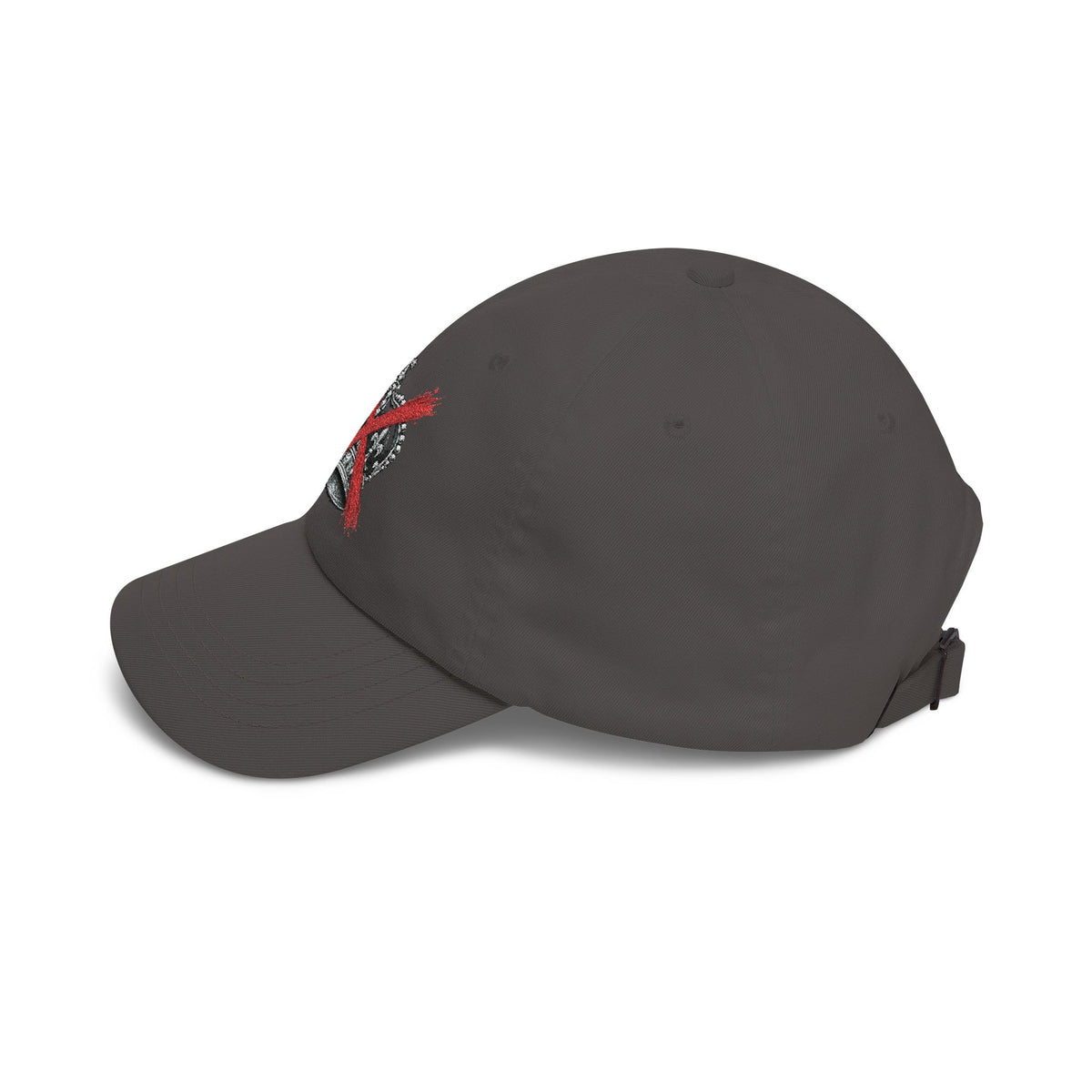 Dad Cap – Crown with Red X Embroidered Baseball Hat