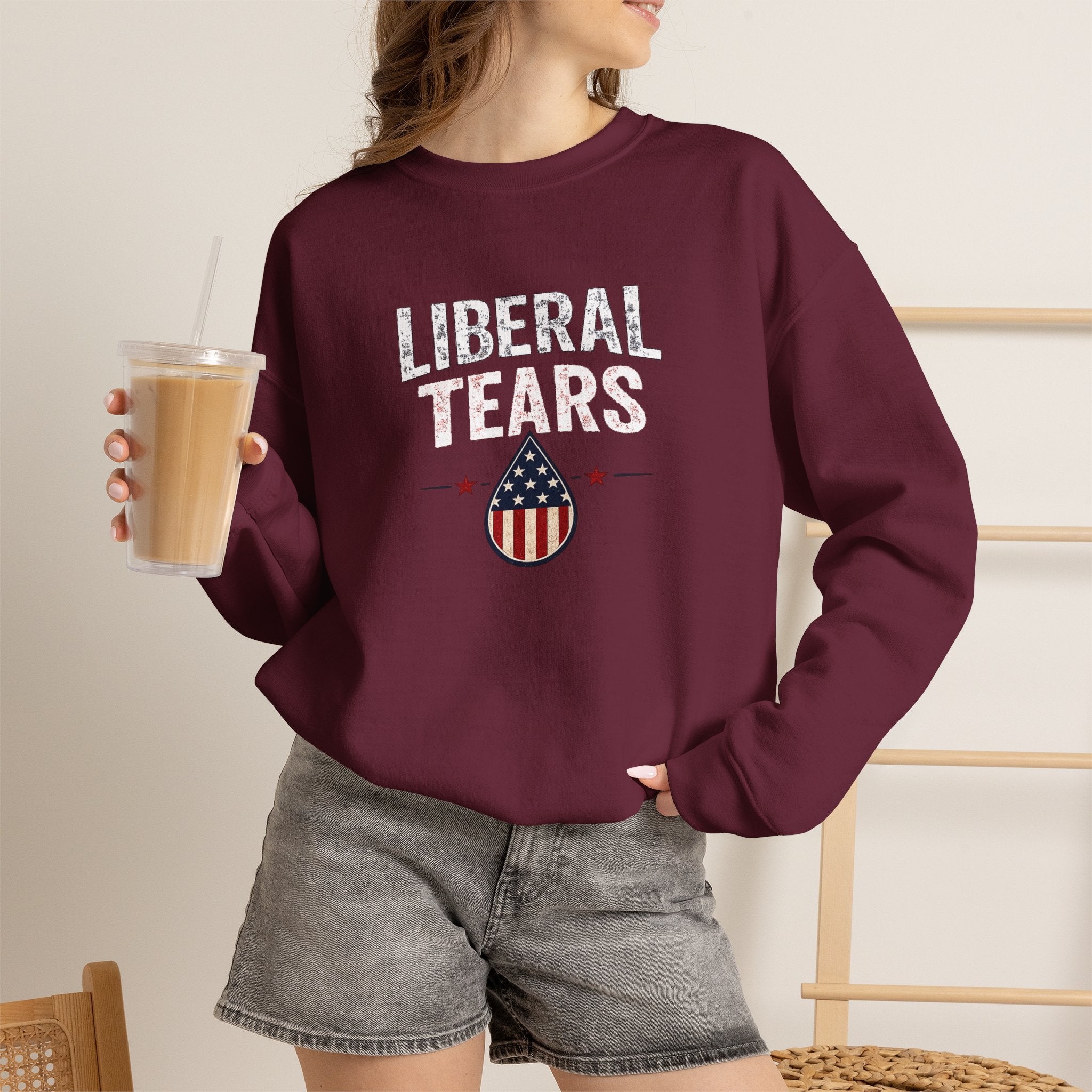 "Liberal Tears" Patriotic Crewneck Sweatshirt