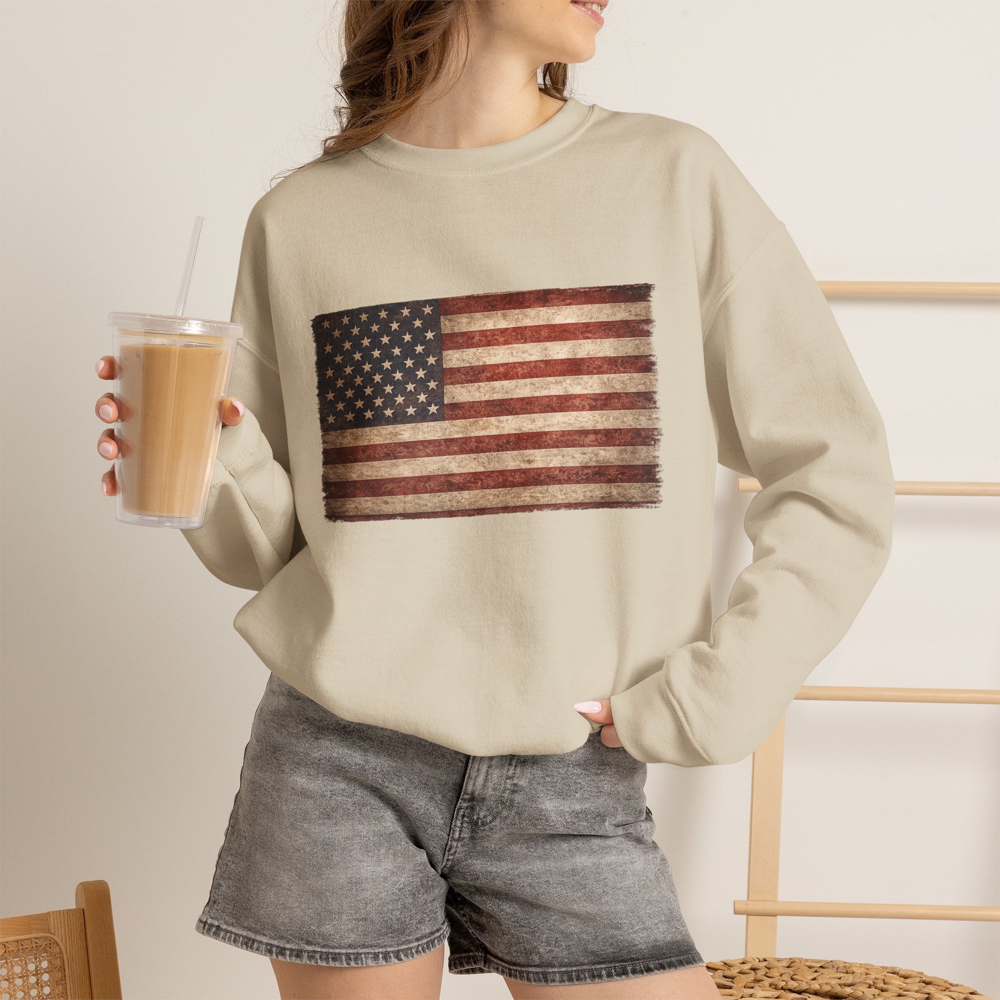 Vintage American Flag Sweatshirt