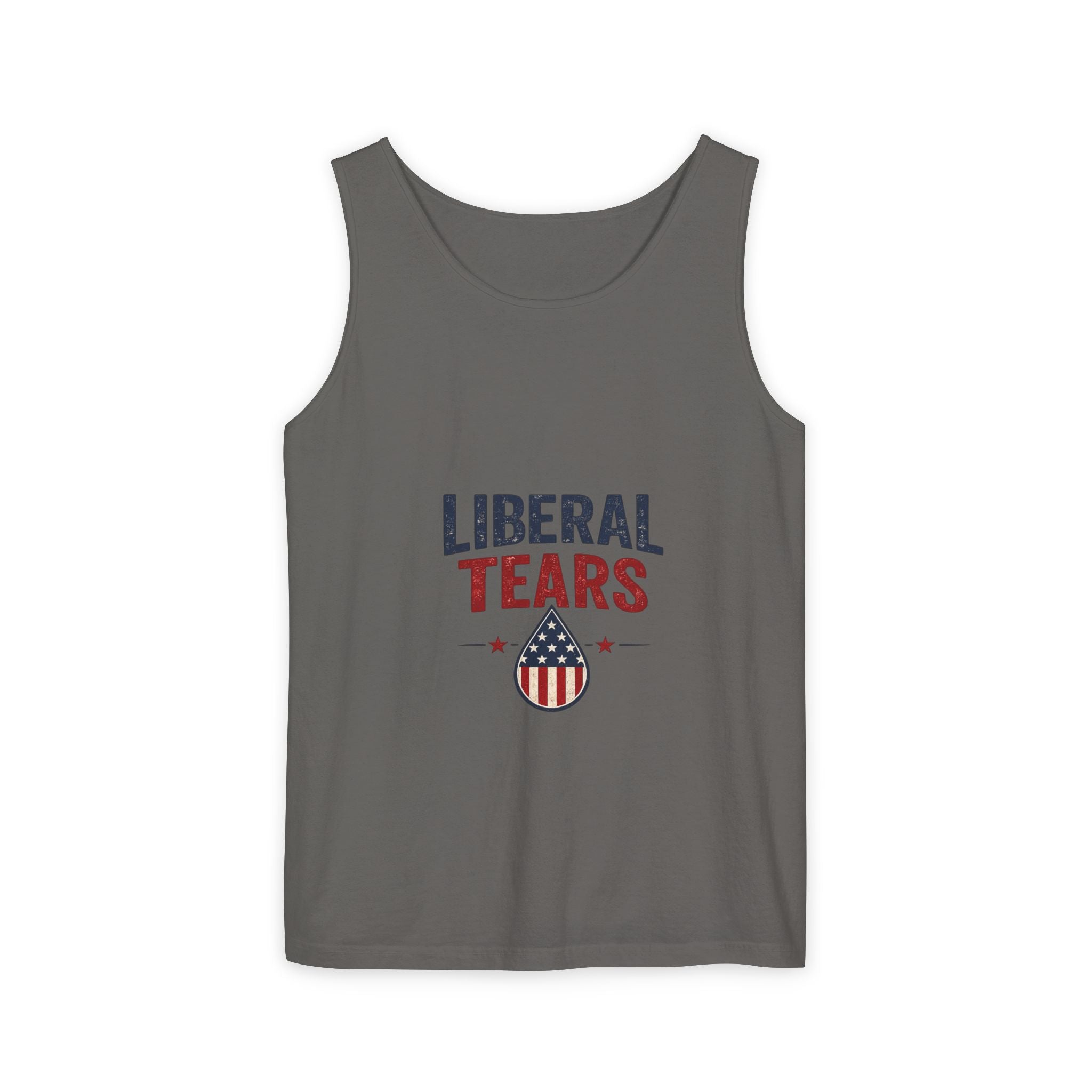 Political Tank Top — "Liberal Tears" Patriotic Drop Design
