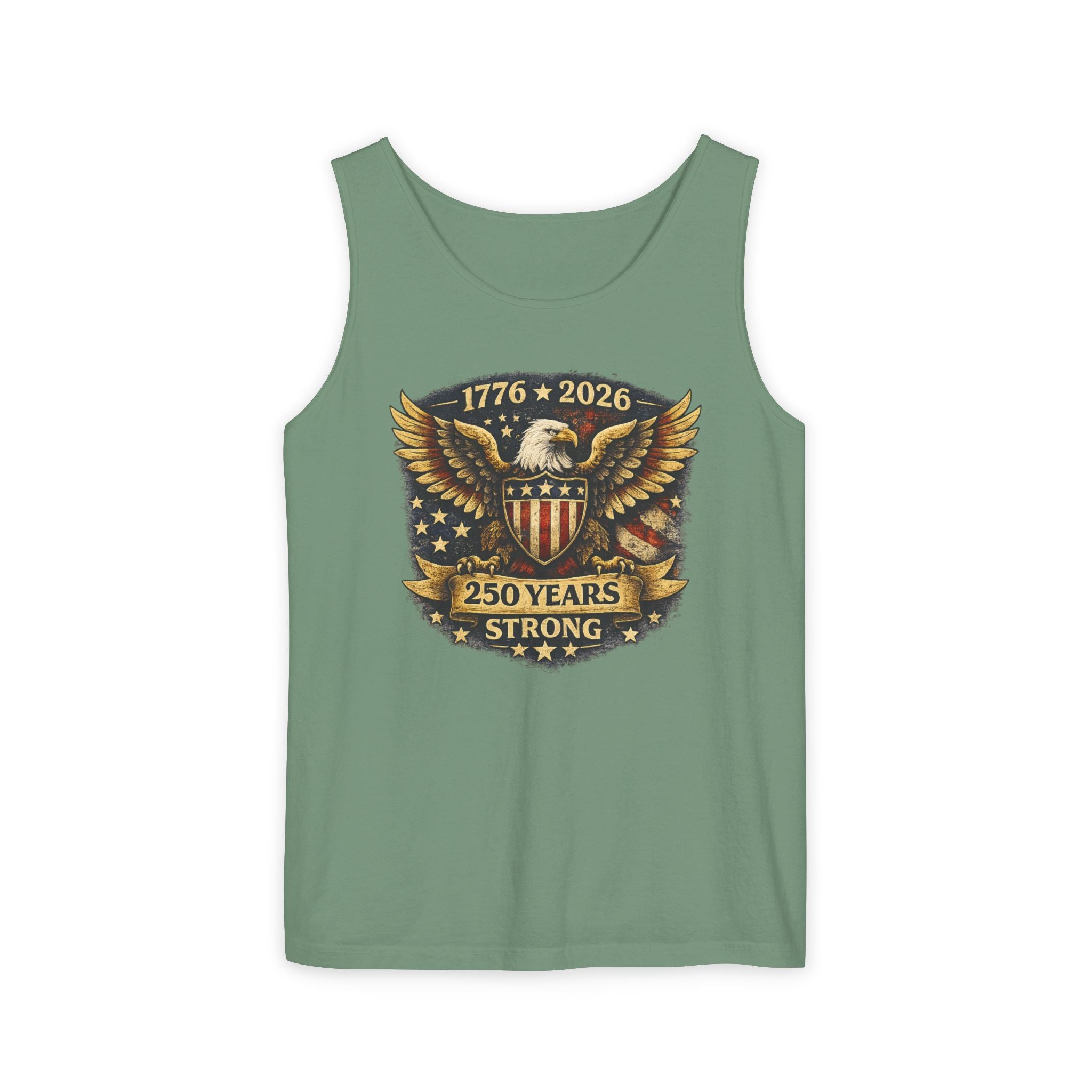 250 Years Strong Eagle Tank Top — 1776-2026 Patriotic Anniversary