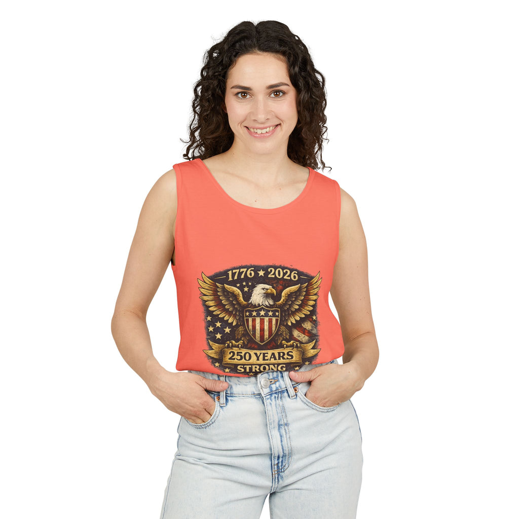250 Years Strong Eagle Tank Top — 1776-2026 Patriotic Anniversary