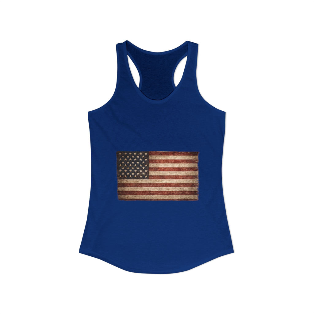 Vintage American Flag Women's Racerback Tank