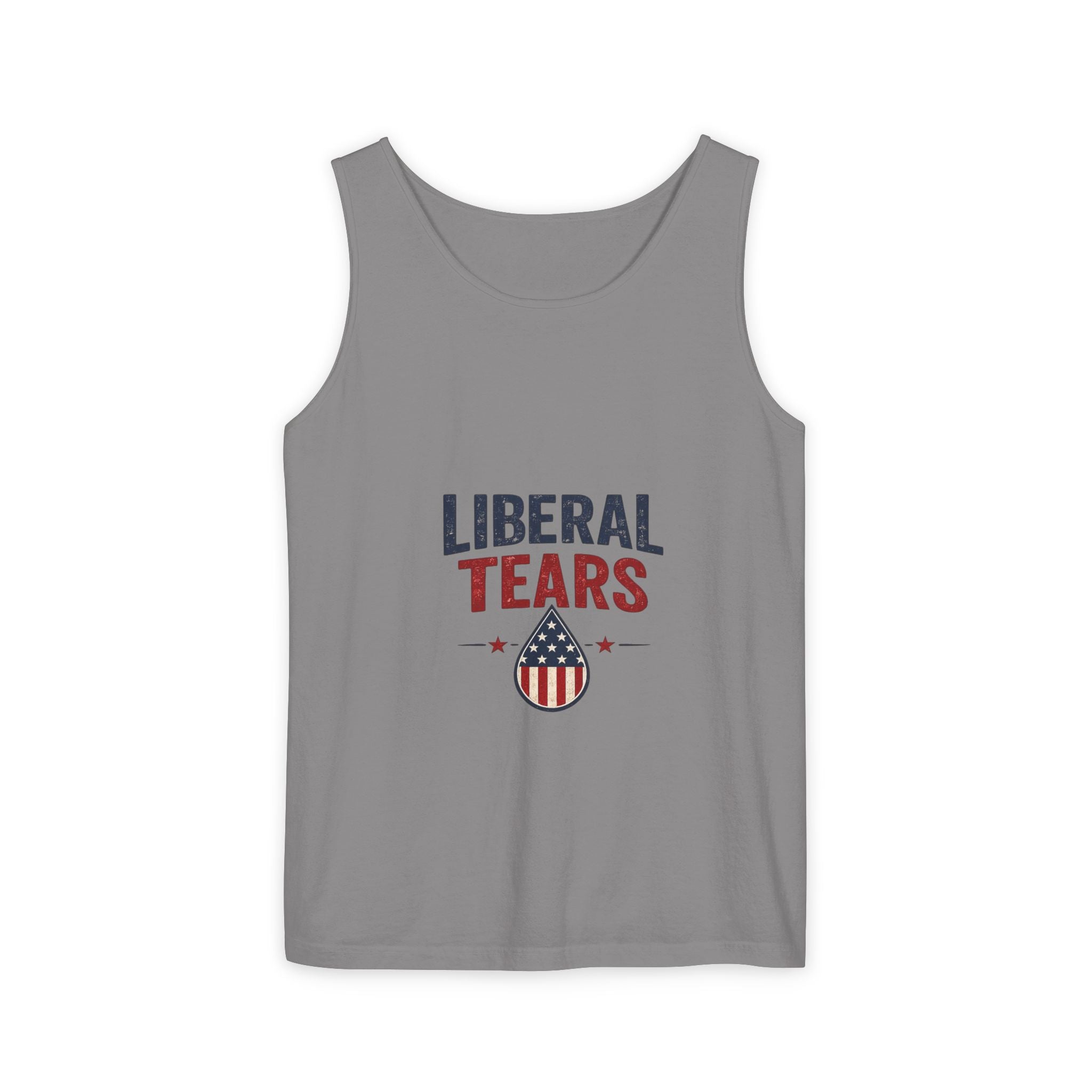 Political Tank Top — "Liberal Tears" Patriotic Drop Design