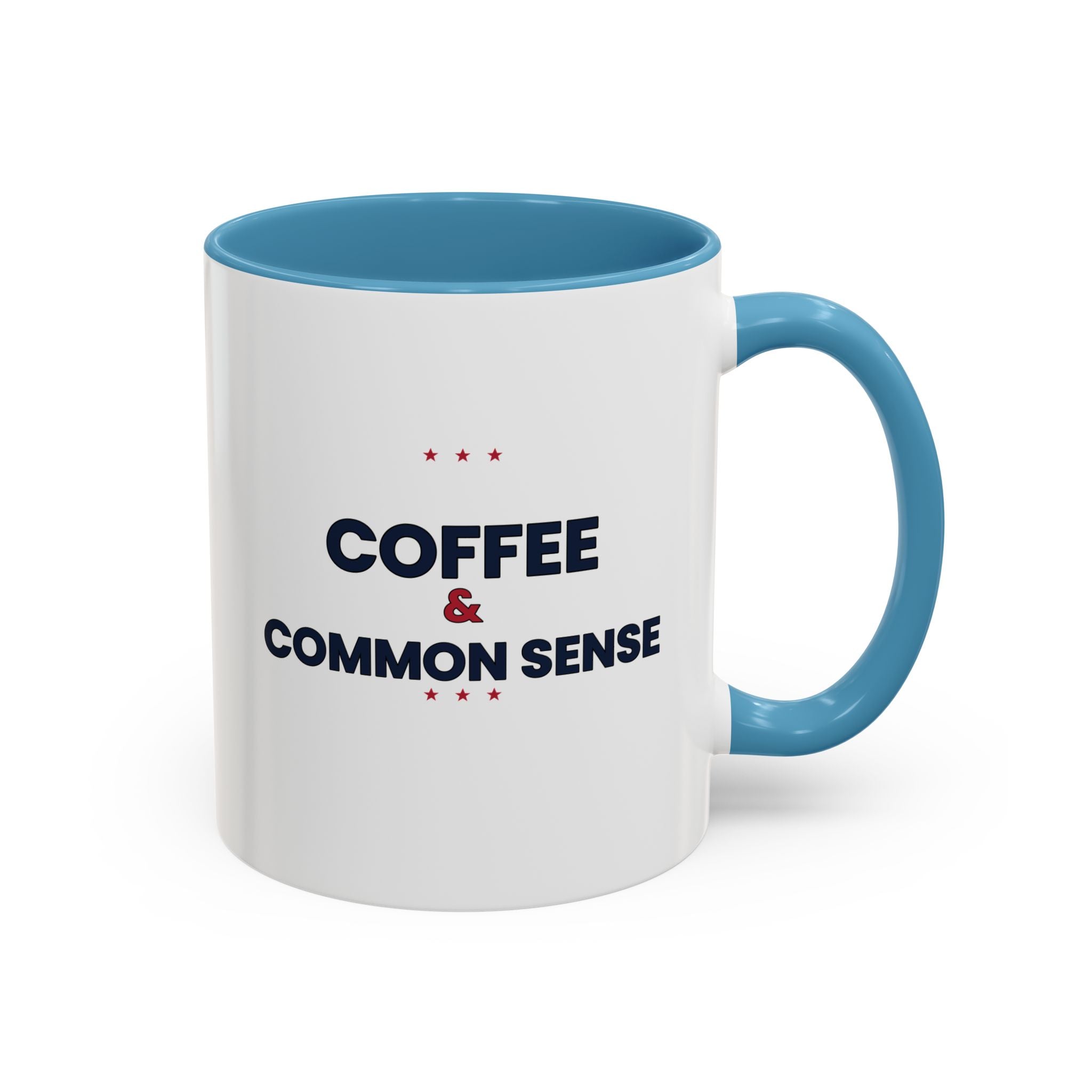 Coffee & Common Sense Accent Mug — 11/15oz Ceramic Coffee Mug