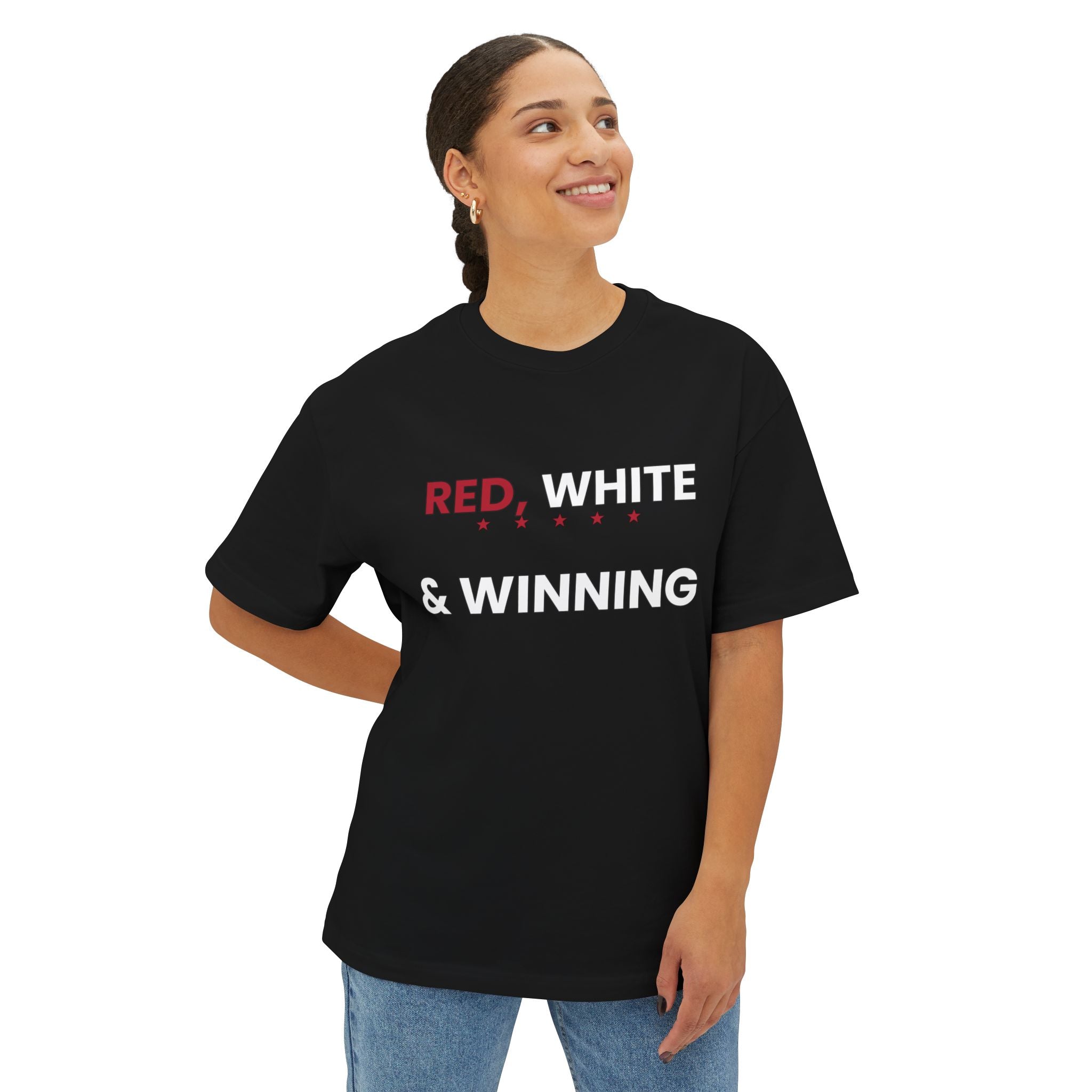 Red, White & Winning Tee — Patriotic Graphic T-Shirt