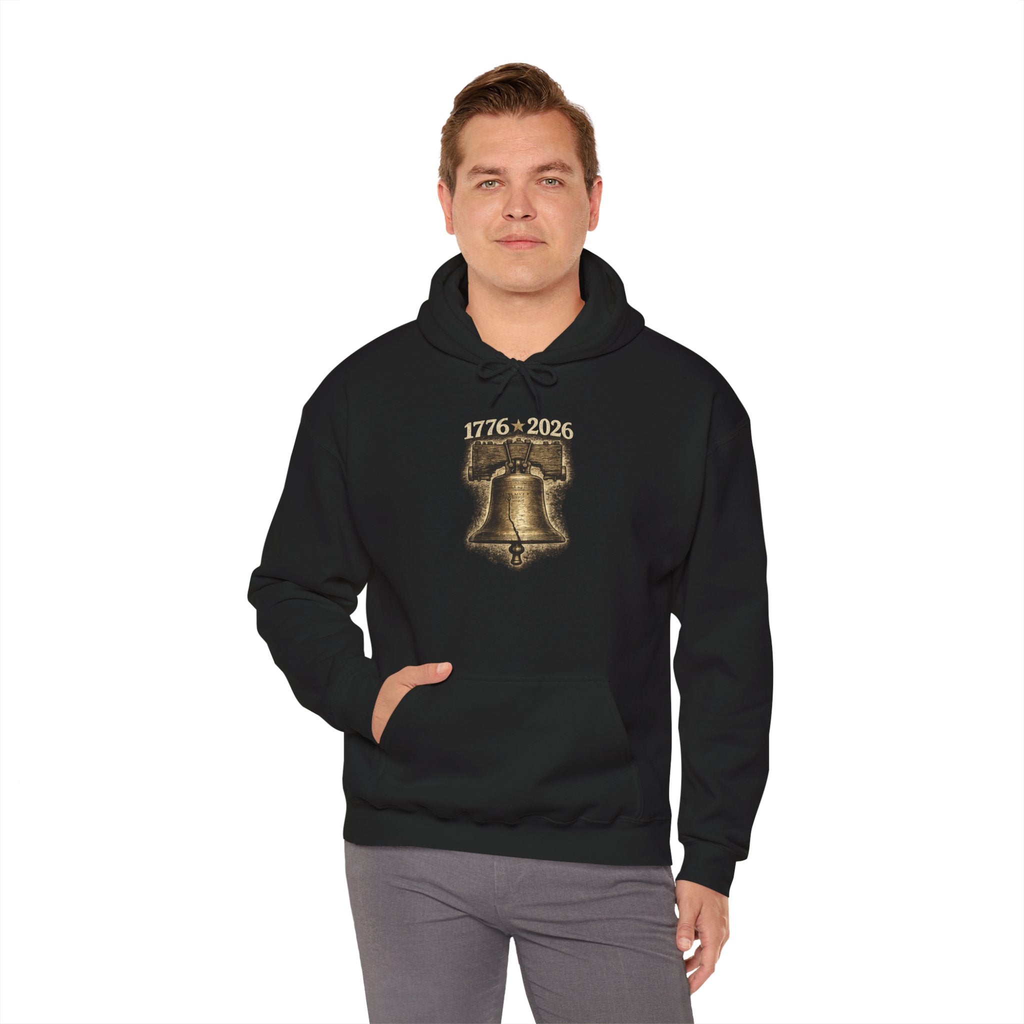 Liberty Bell Hoodie — 1776–2026 Graphic Hooded Sweatshirt