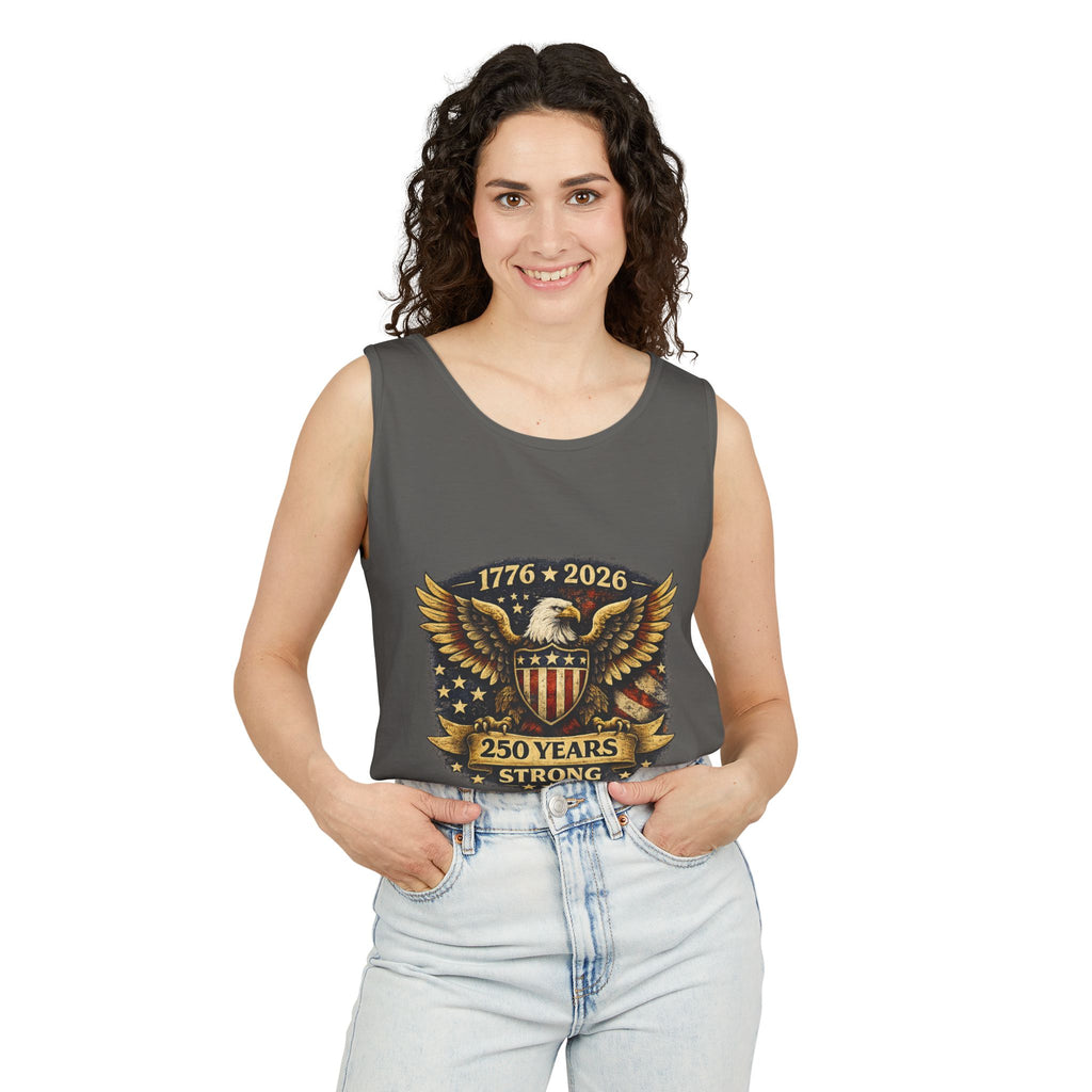 250 Years Strong Eagle Tank Top — 1776-2026 Patriotic Anniversary